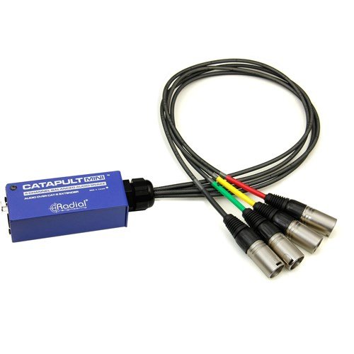 Radial Catapult Mini RX, 4-Ch Cat5 Rx, Male XLR