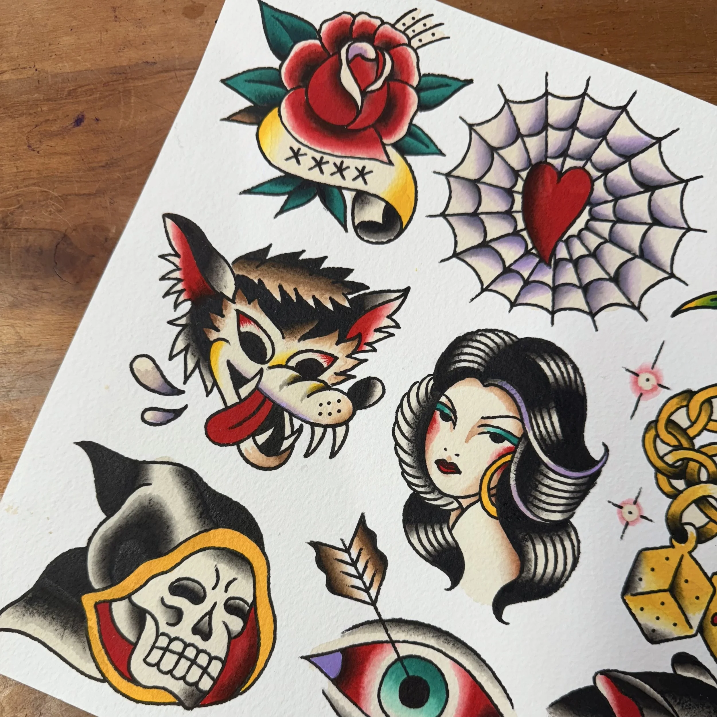 Flash Sheet no.25 ~ Available in Colour or Black and grey.