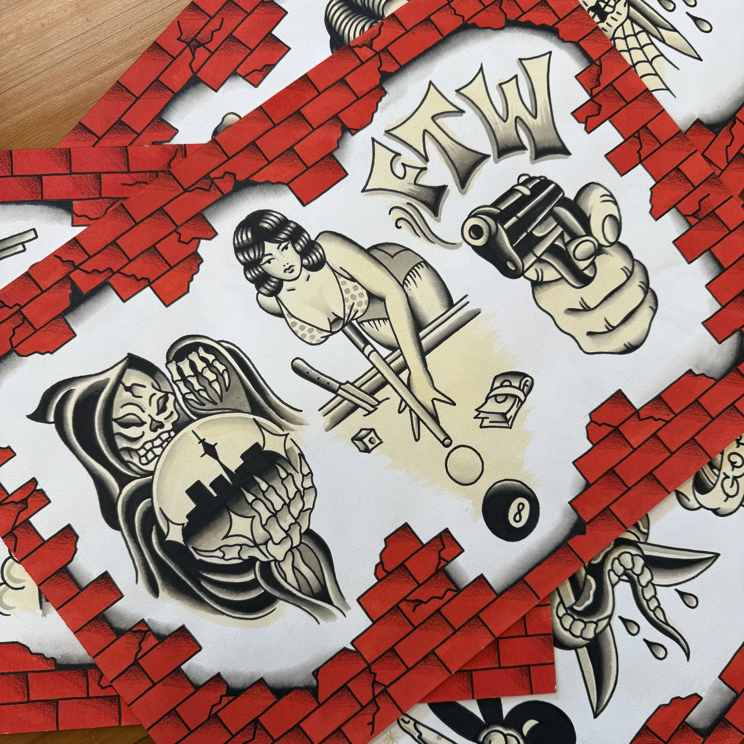 Flash Sheet no.15 ~ Available in Colour or Black and grey.