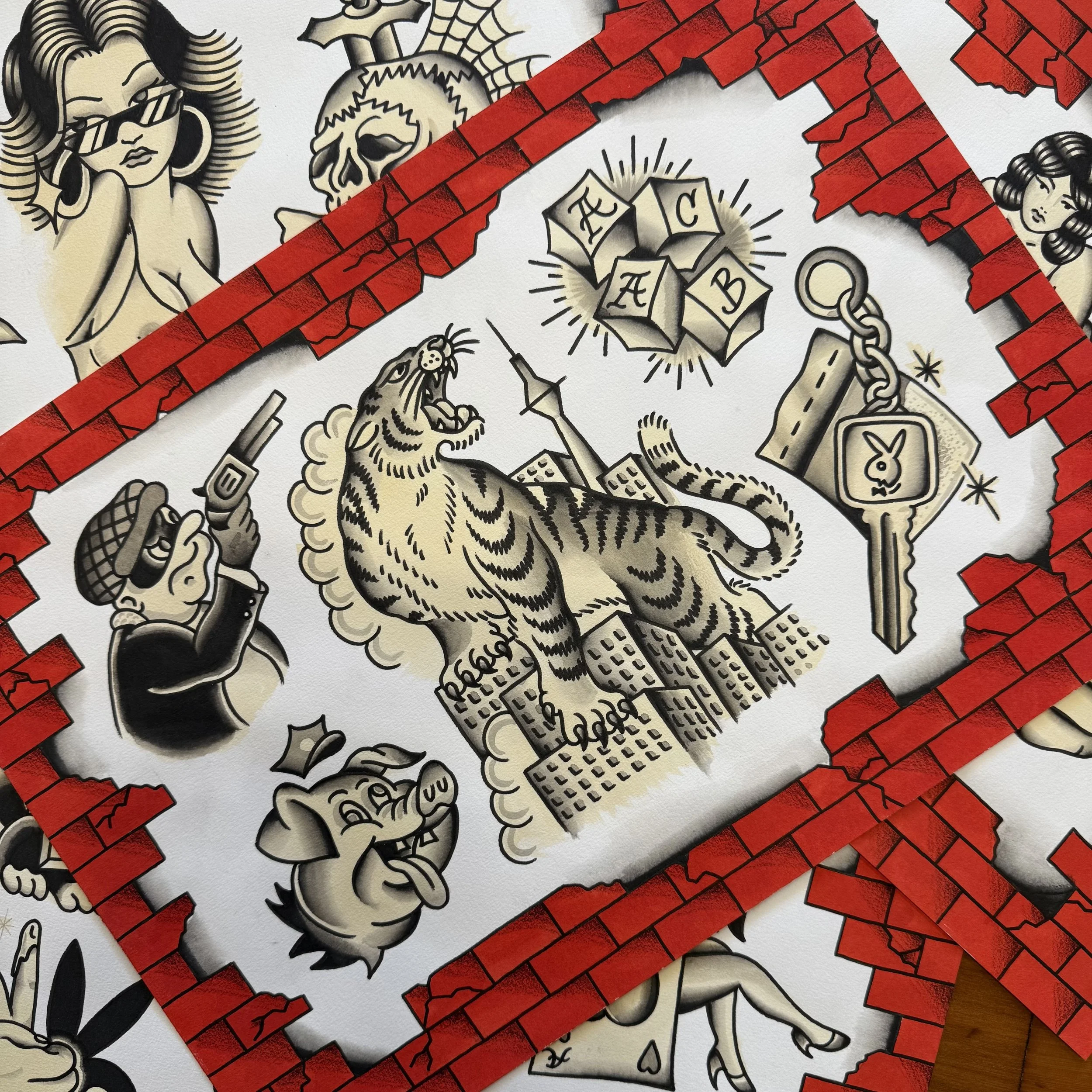 Flash Sheet no.17 ~ Available in Colour or Black and grey.