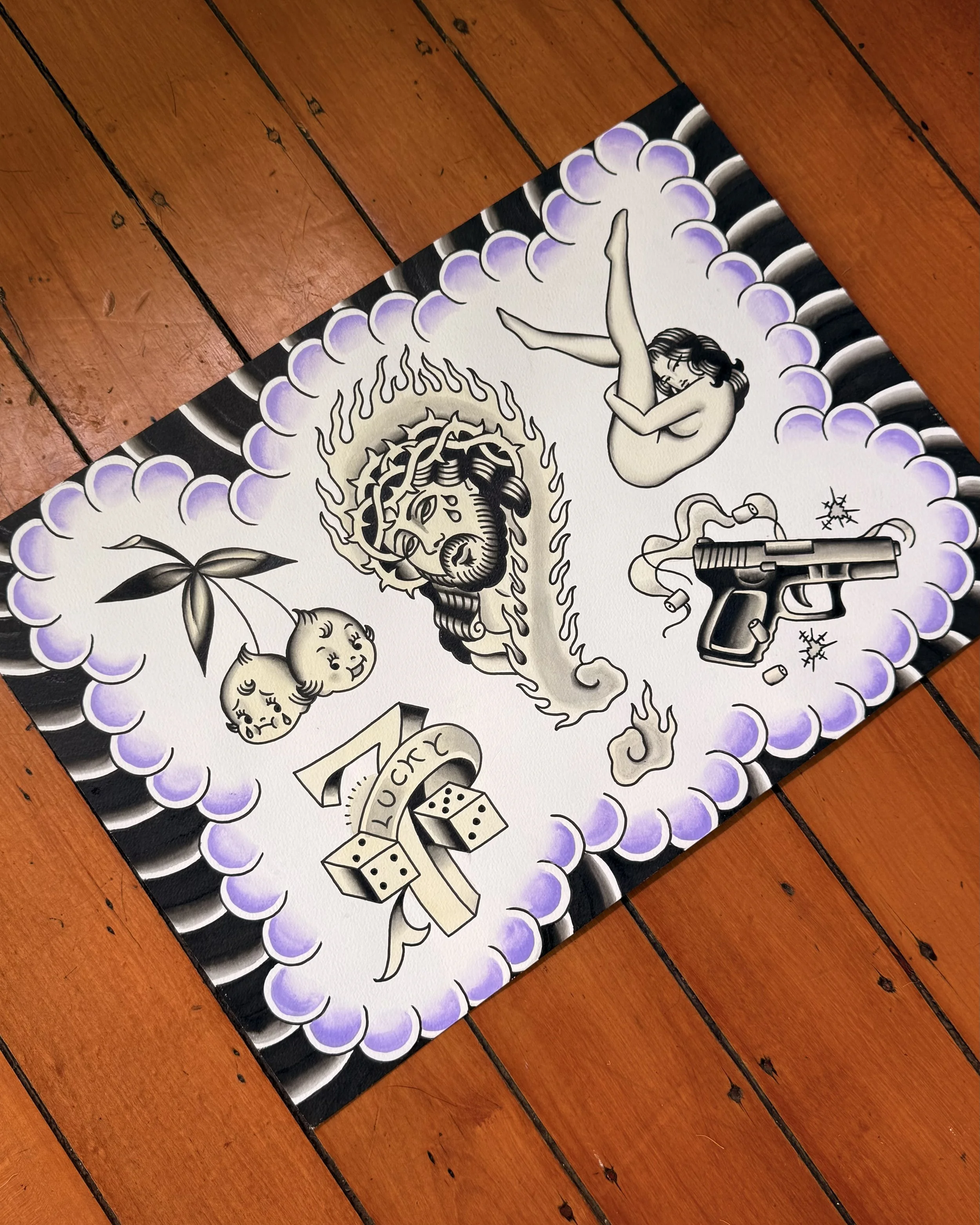 Flash Sheet no.5 ~ Available in Colour or Black and grey.