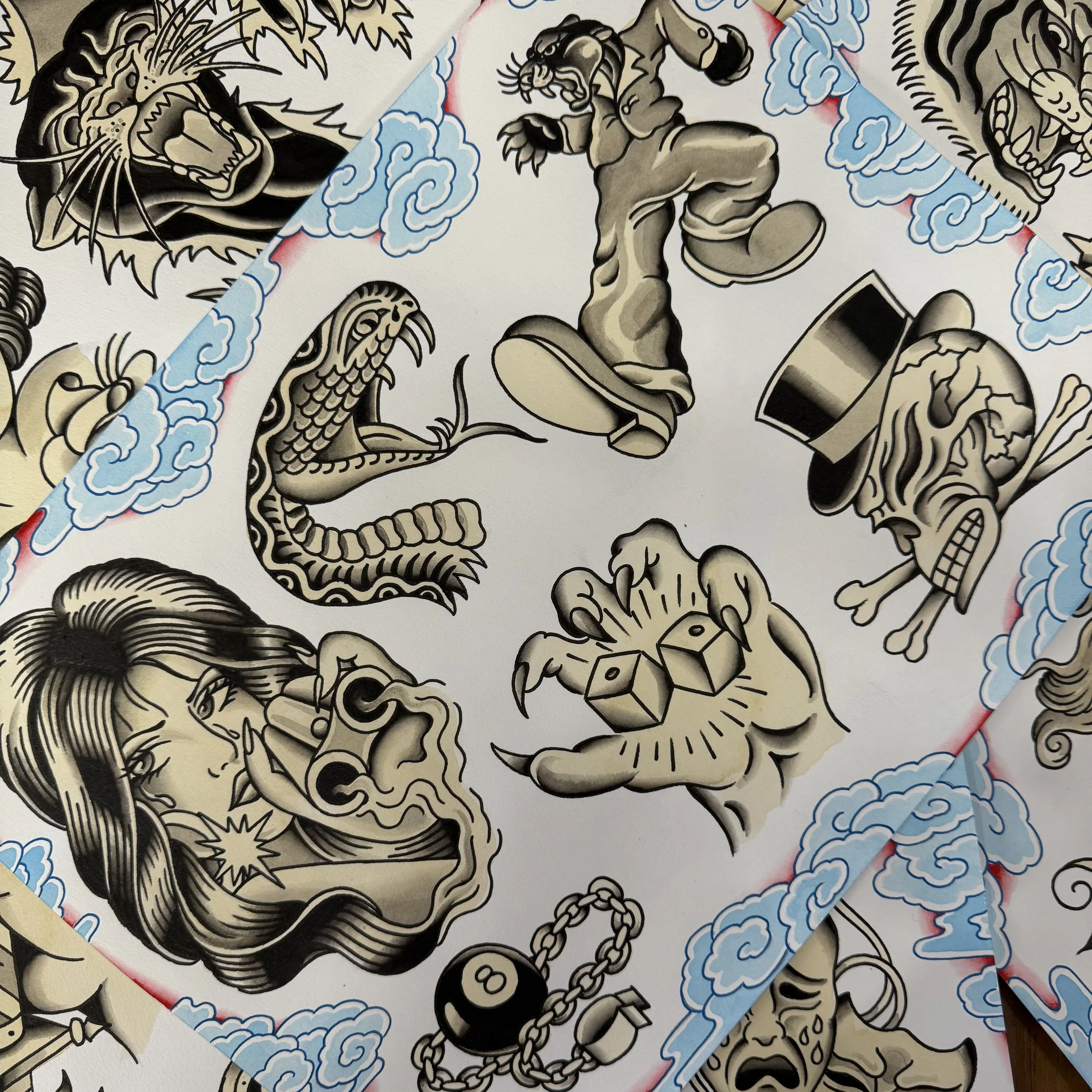 Flash Sheet no.24 ~ Available in Colour or Black and grey.
