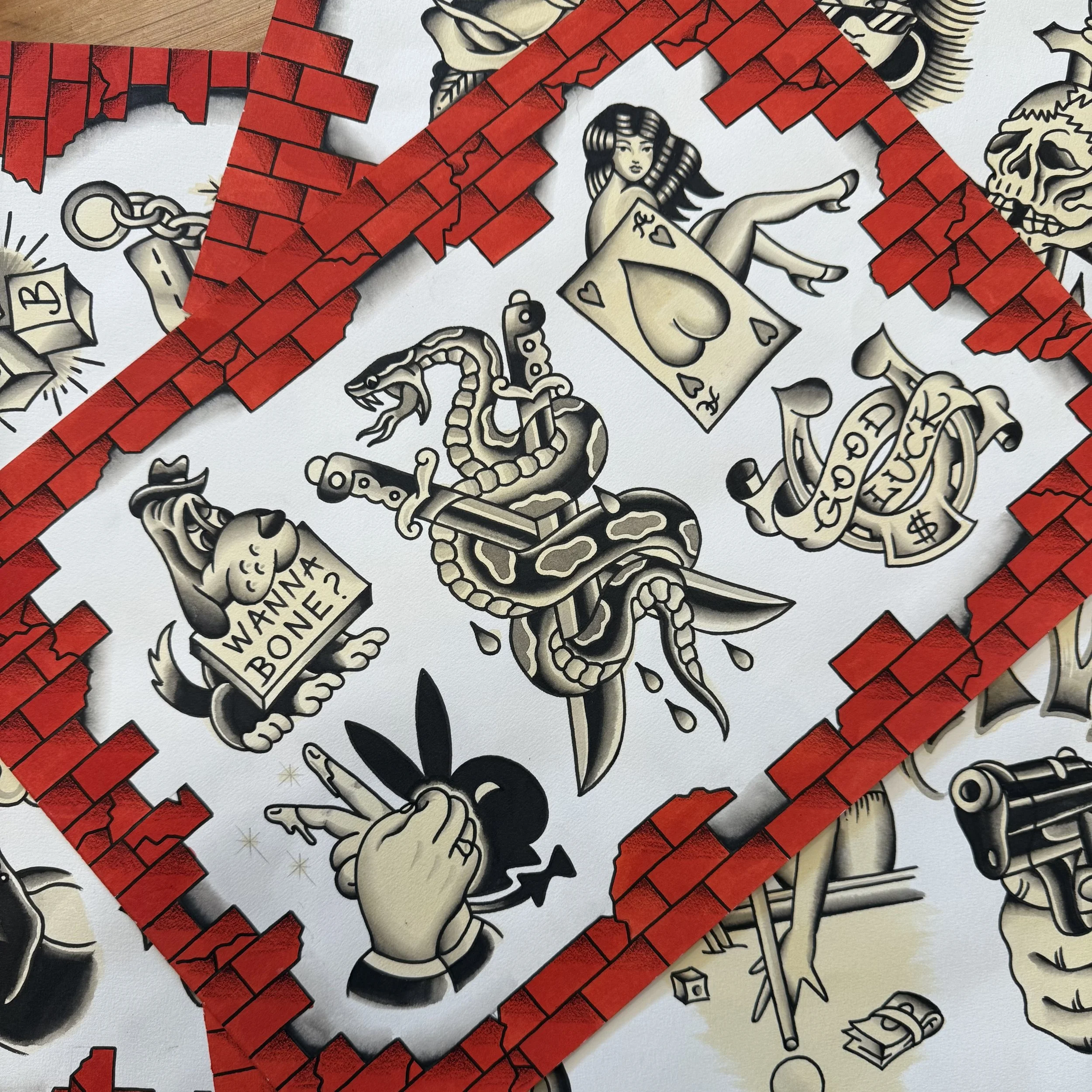 Flash Sheet no.14 ~ Available in Colour or Black and grey.
