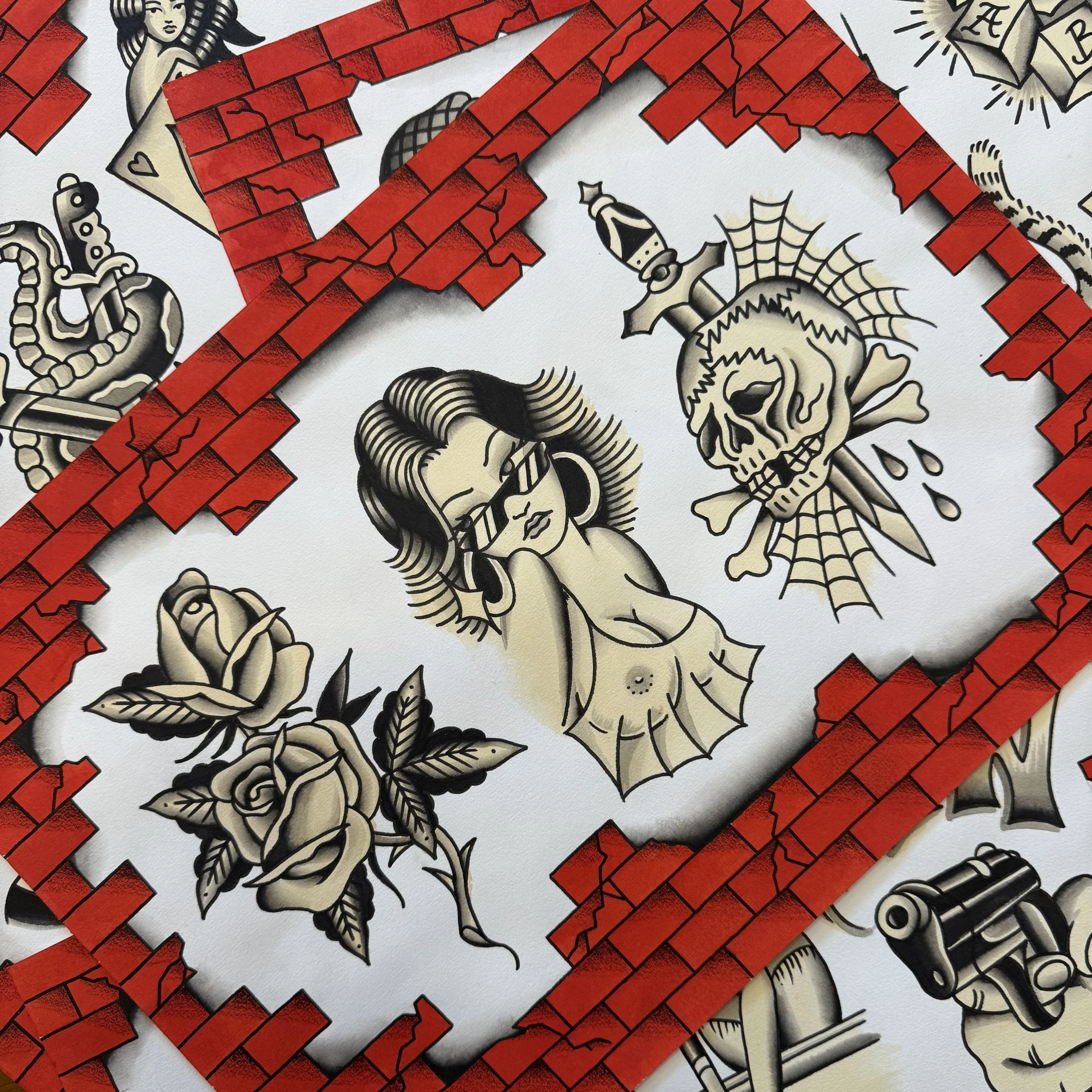 Flash Sheet no.13 ~ Available in Colour or Black and grey.