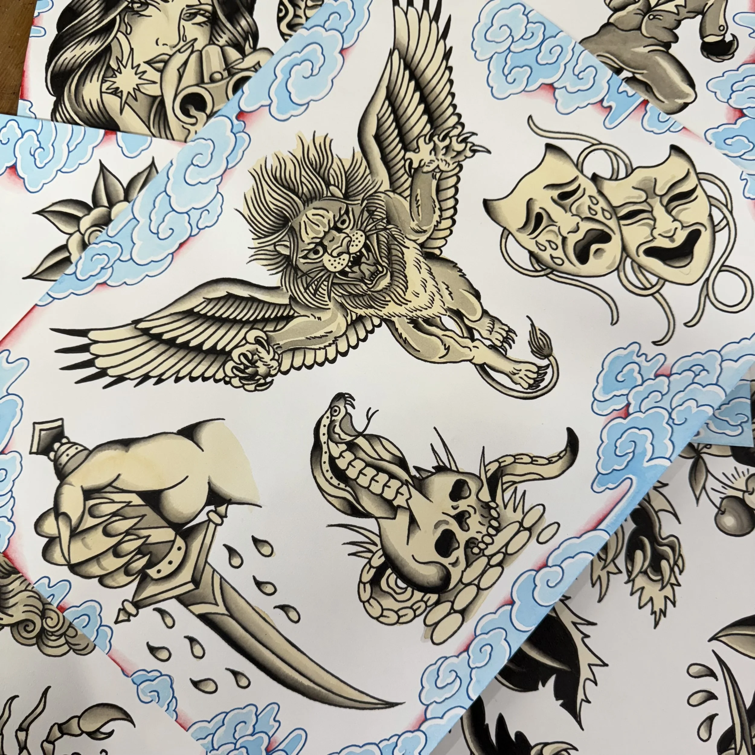 Flash Sheet no.23 ~ Available in Colour or Black and grey.