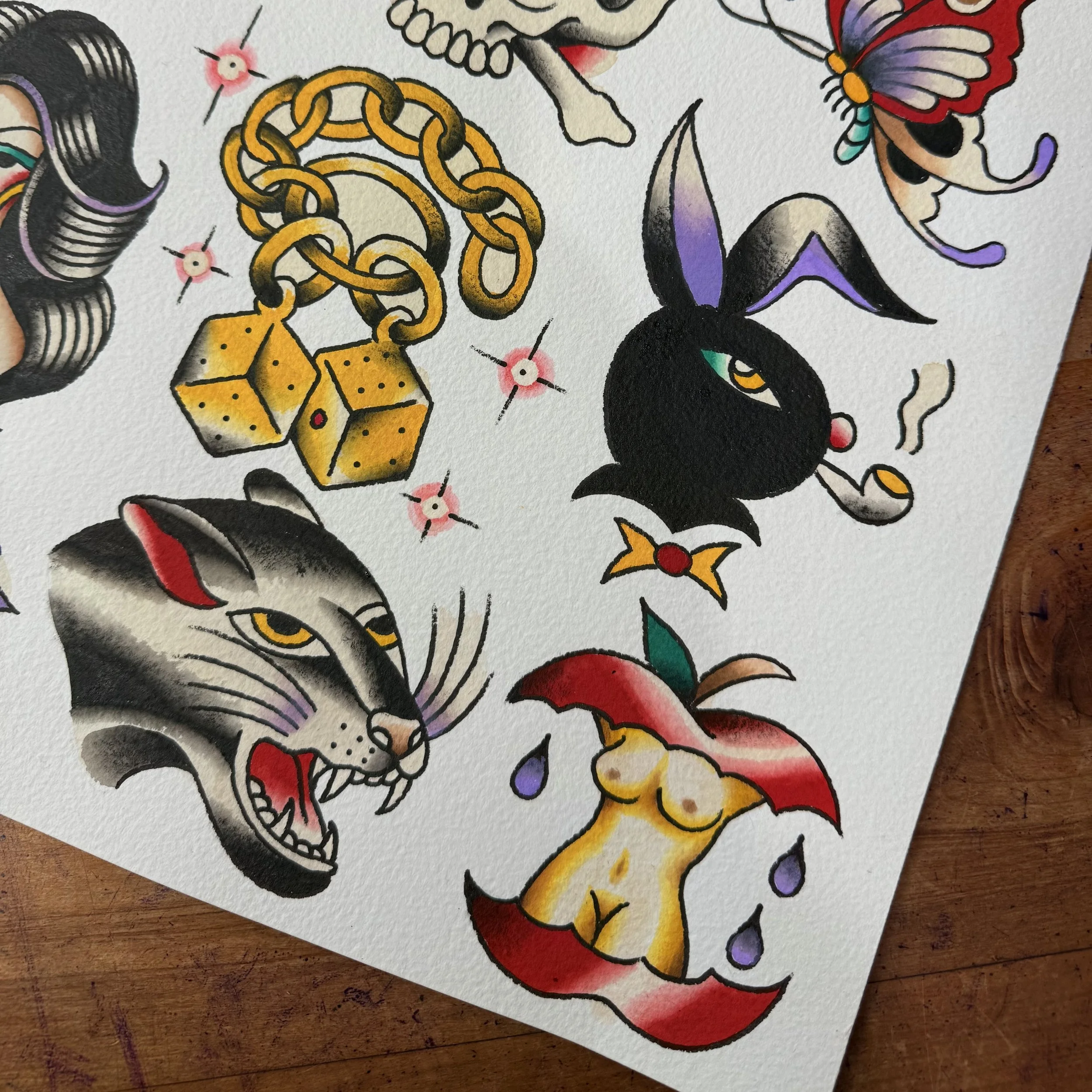 Flash Sheet no.27 ~ Available in Colour or Black and grey.