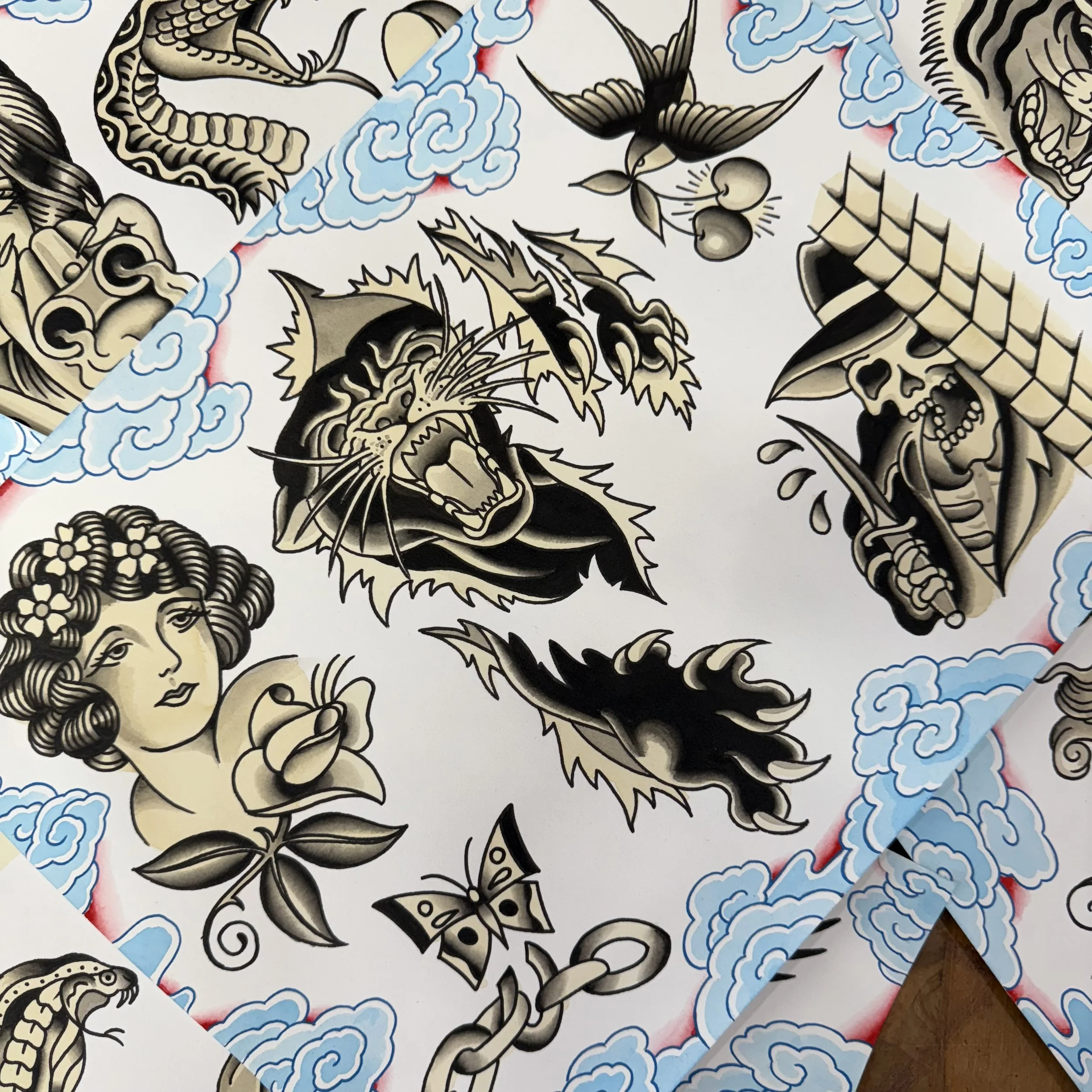 Flash Sheet no.22 ~ Available in Colour or Black and grey.