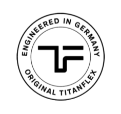 logo of Titanflex showing they are engineered in Germany