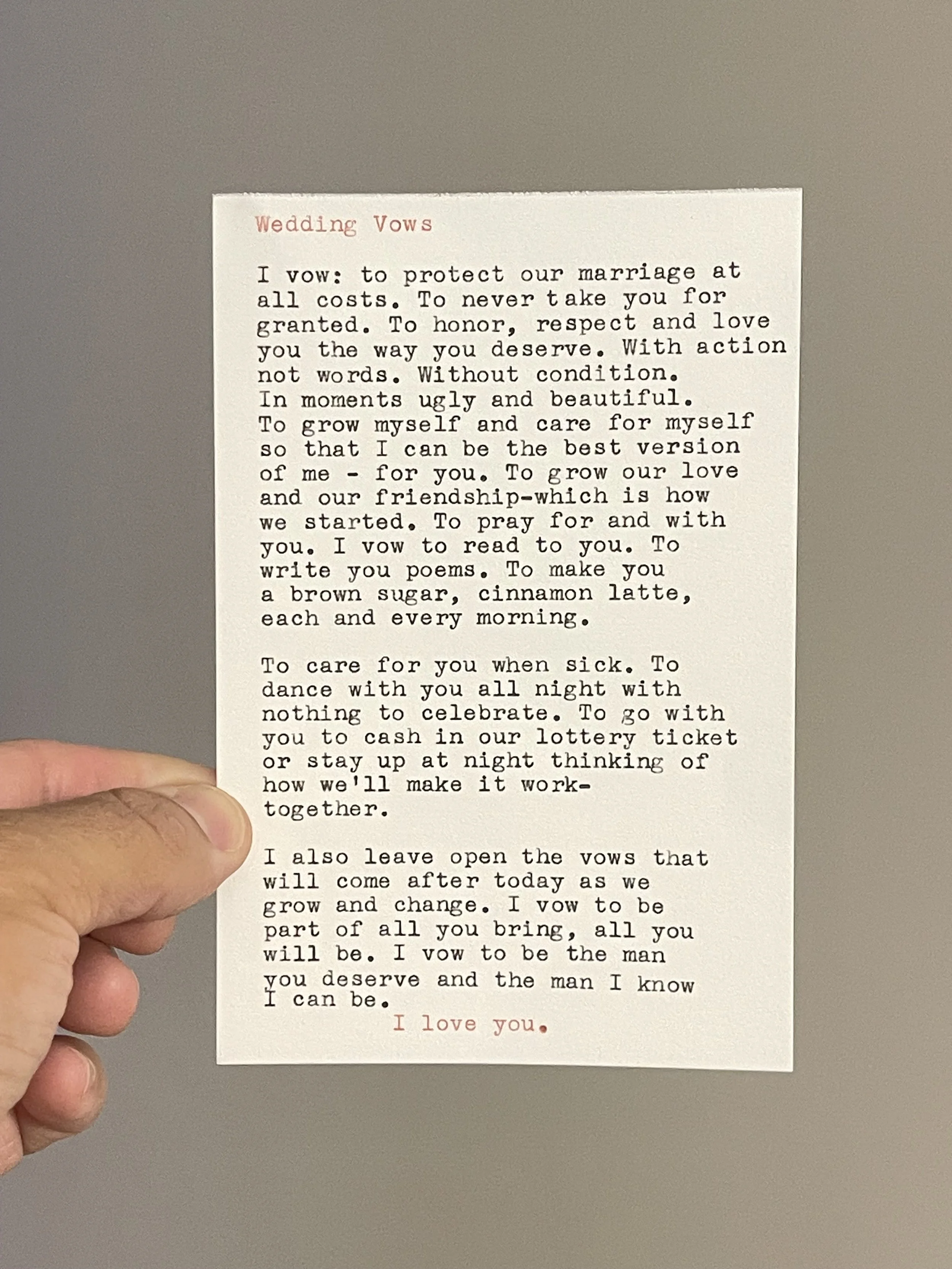 Custom Letter - Pocket Size