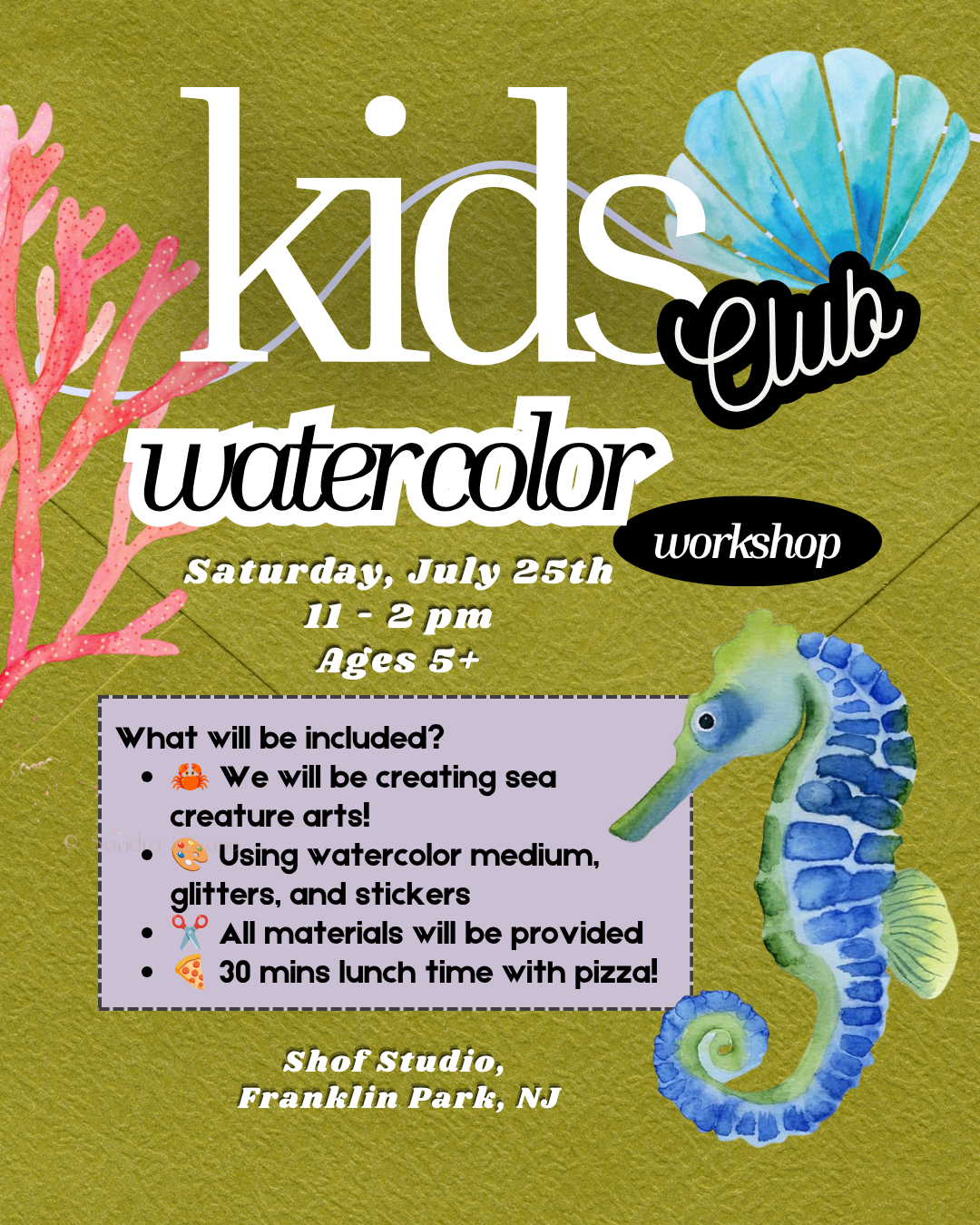 Sea Creator Watercolor Workshop (Saturday)