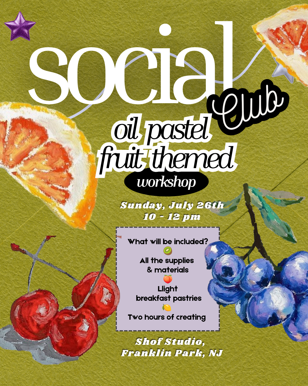 Fruit-Themed Oil Pastel Workshop