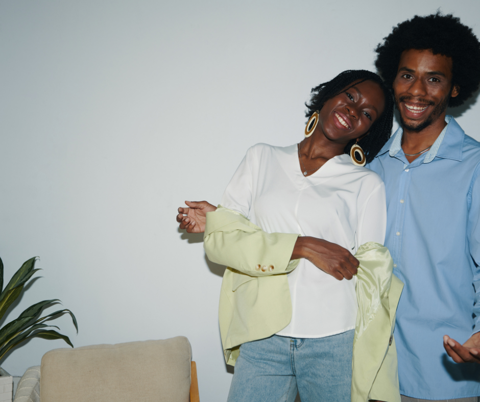 Black couple in love