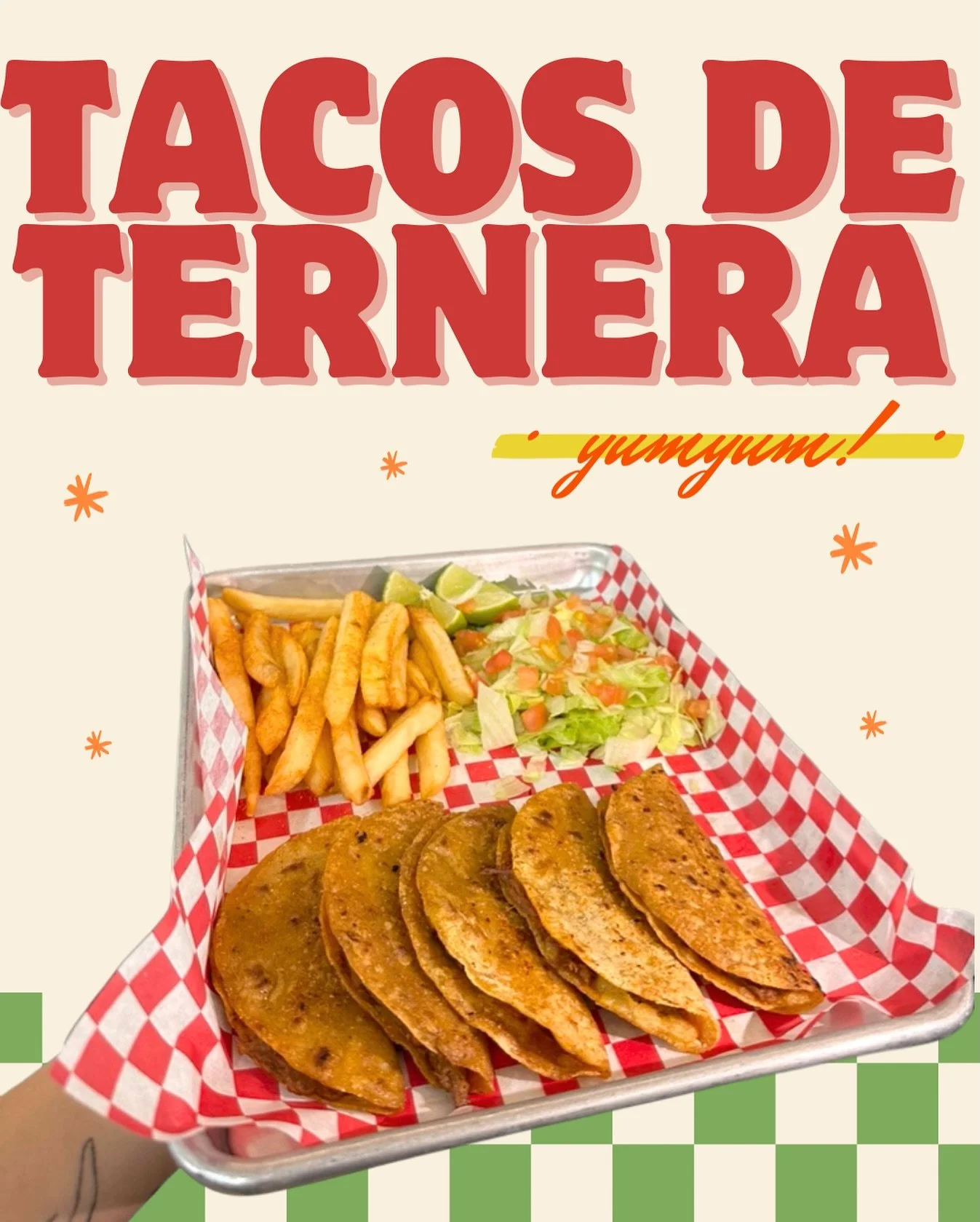 If you like a good crunch and delicious flavor, our Tacos de Ternera are for YOU 🔥 Upgrade them as a combo for french fries + a drink! Available in BOTH locations!

📍Yum-Yum Alton: 3509 E Main Ave - (956) 583-7277
📍Yum-Yum Mission: 1803 N Holland 