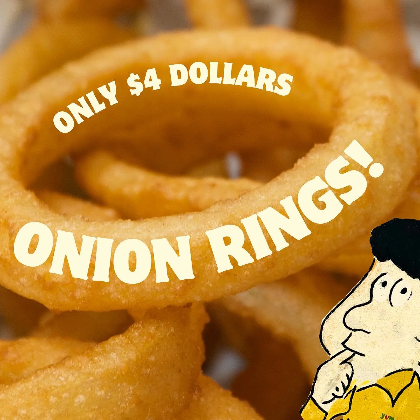 ONION RINGS🧅✨

Crispy, crunchy, delicious and ONLY $4? Si por favor! Come to YUM-YUM at both our locations before closing time to get finger licken taste!! 

Check out our &ldquo;MENU&rdquo; highlight for full deets!

📍Yum-Yum Alton: 3509 E Main Av