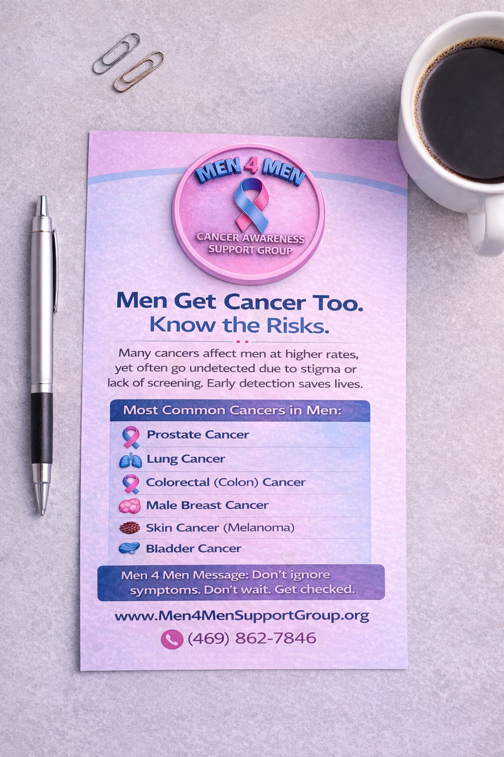 Men Get Cancer Too. Know The Risks.