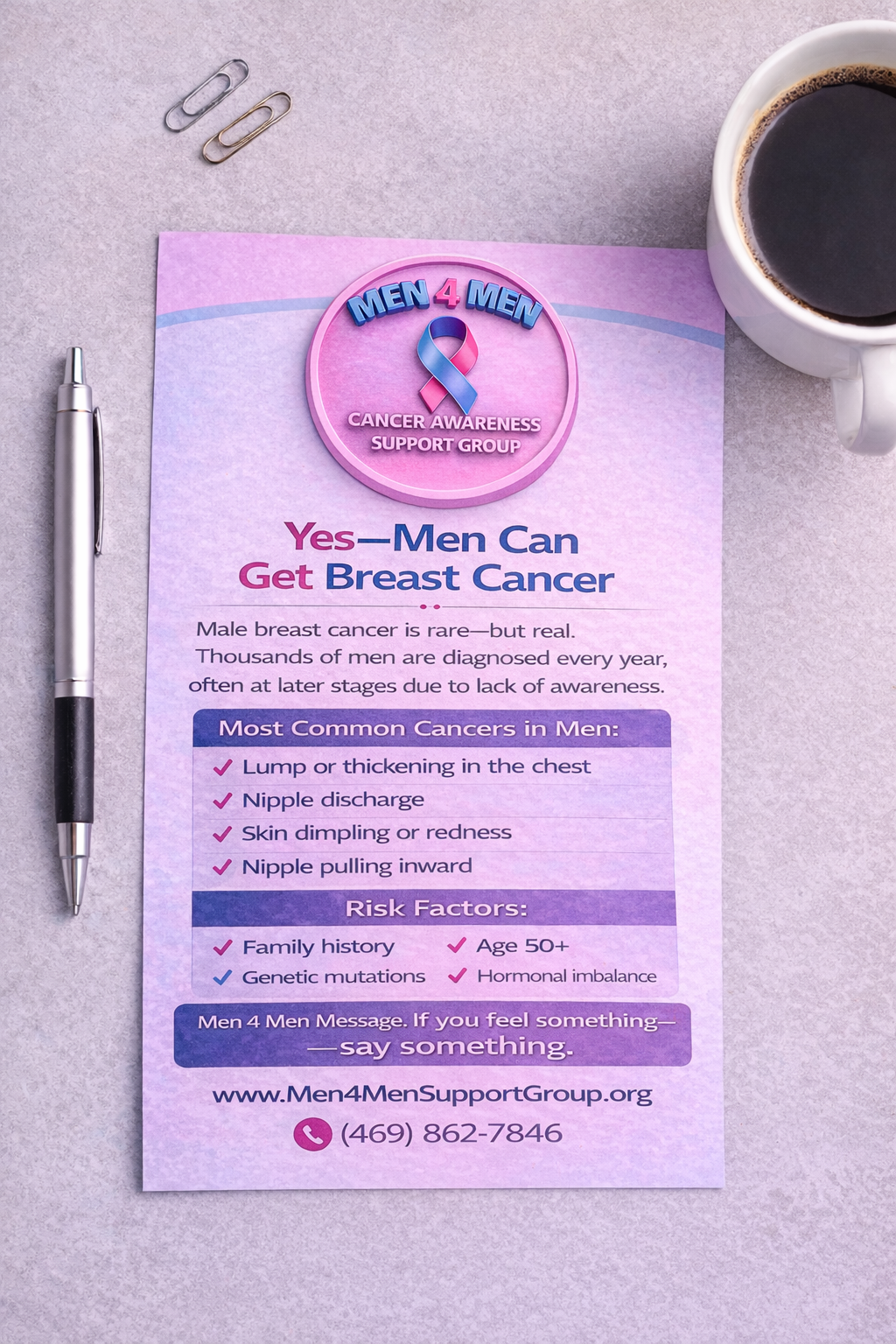 Yes - Men Can Get Breast Cancer