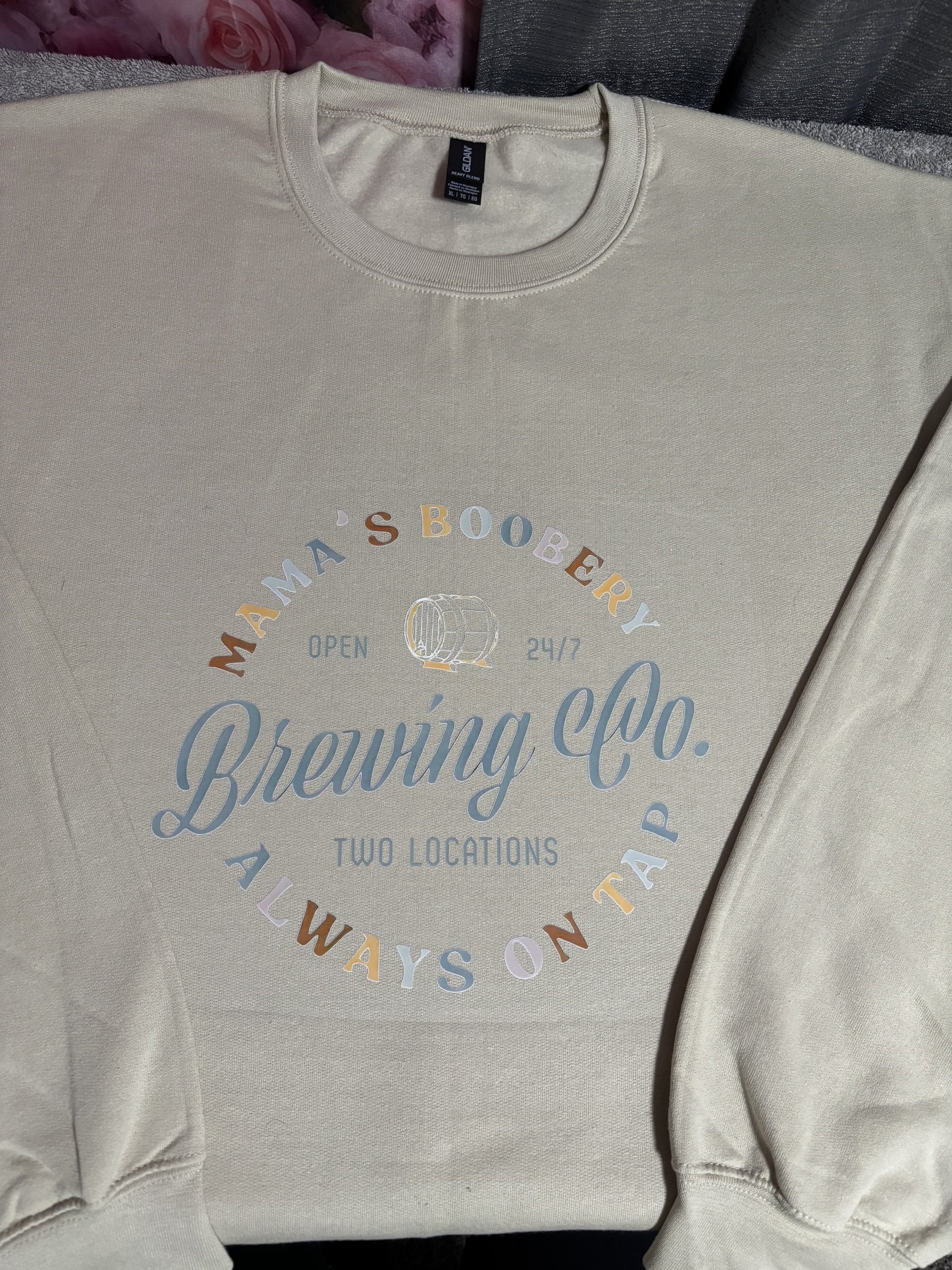 Moms Boobery Gray Crew.jpeg