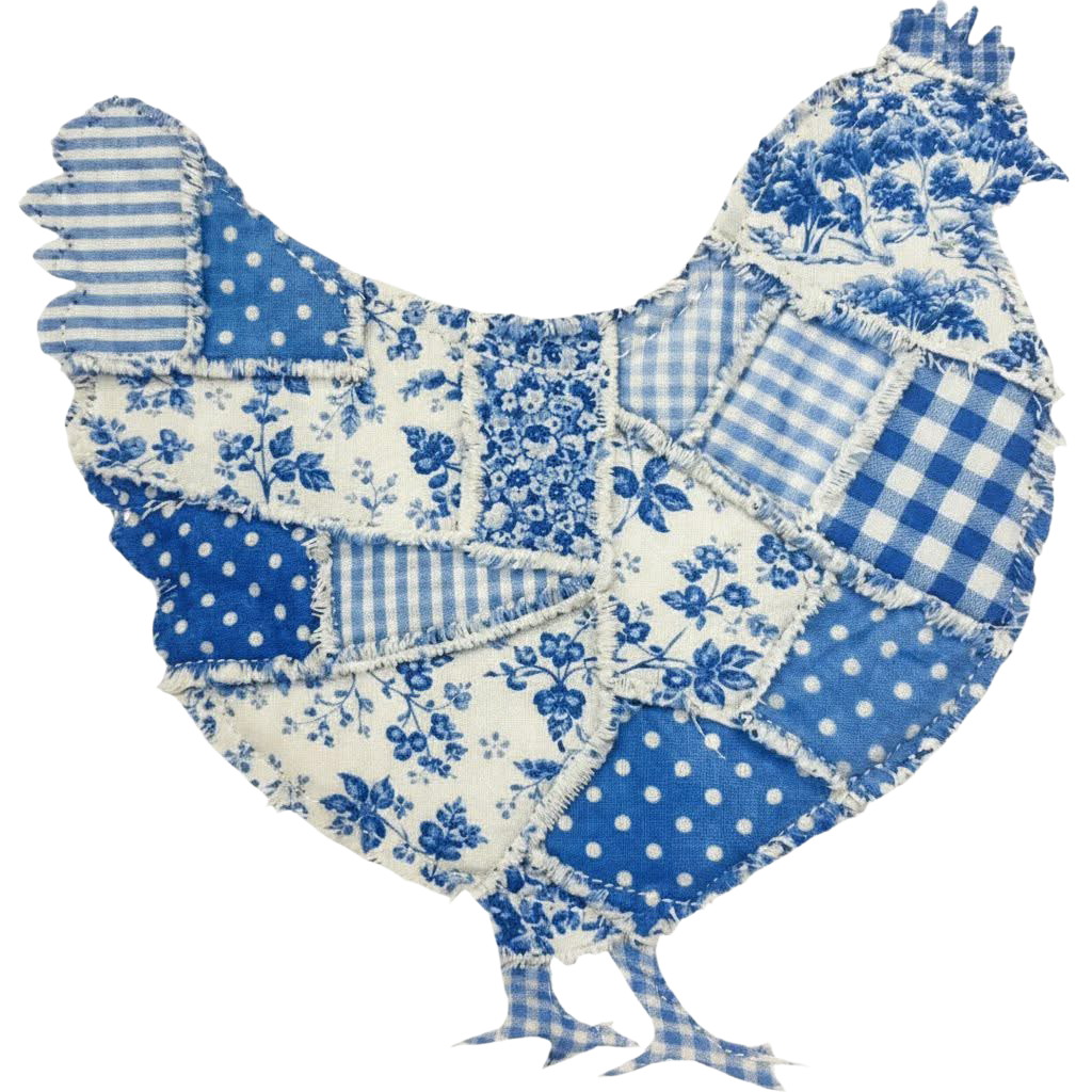 BLUE PATCHWORK CHICKEN