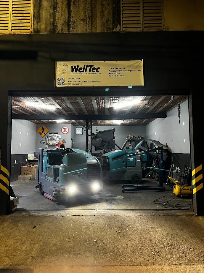 Oficina WellTec com equipamentos profissionais
