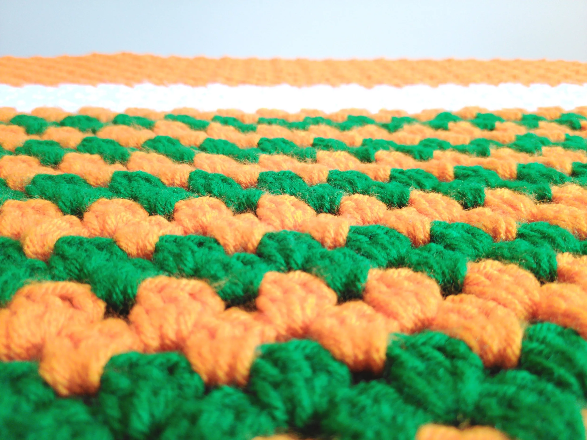 Orange Green White Blanket_Detail Shot.JPG