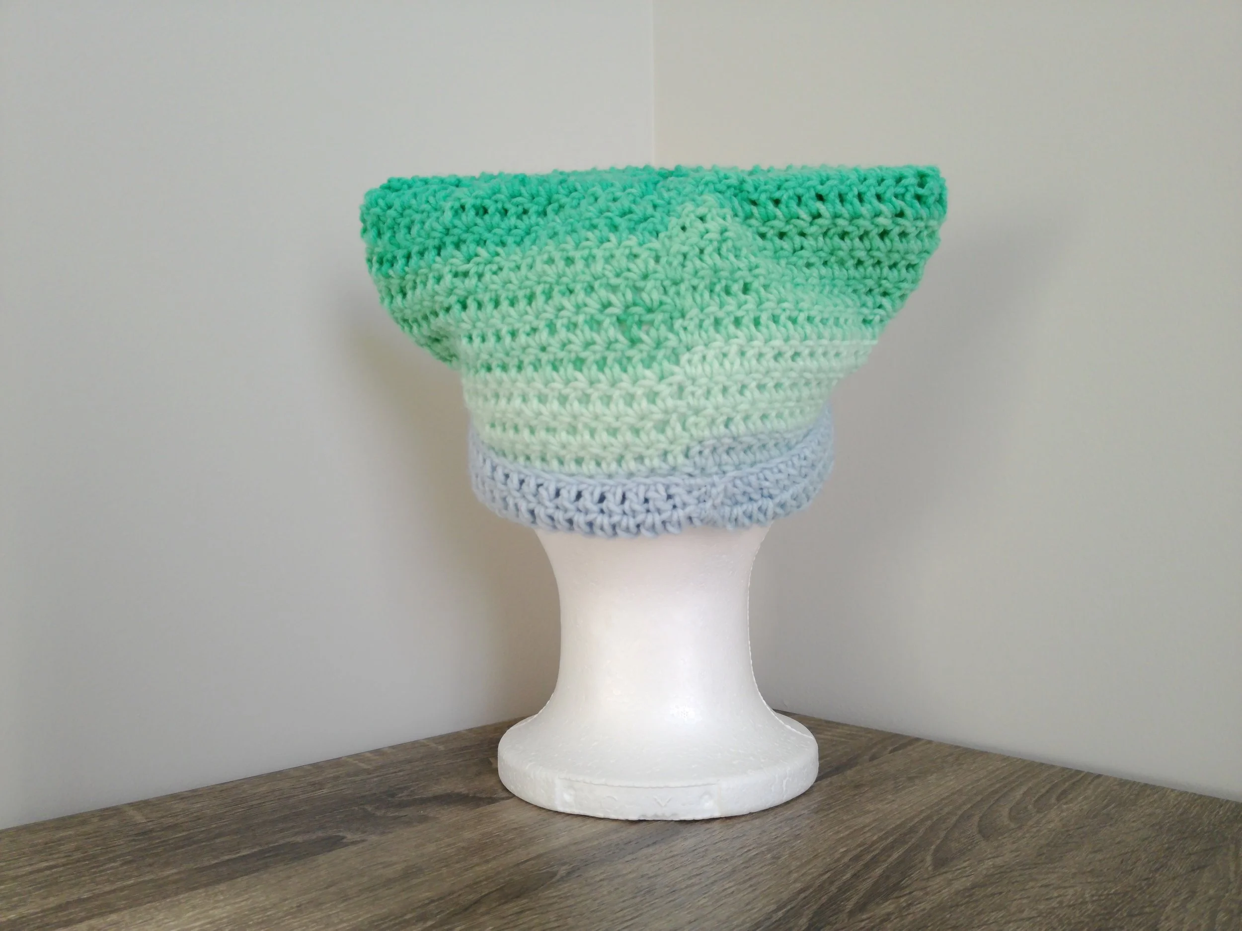 Light Blue and Sea Green Cat Beanie_Back 2.JPG