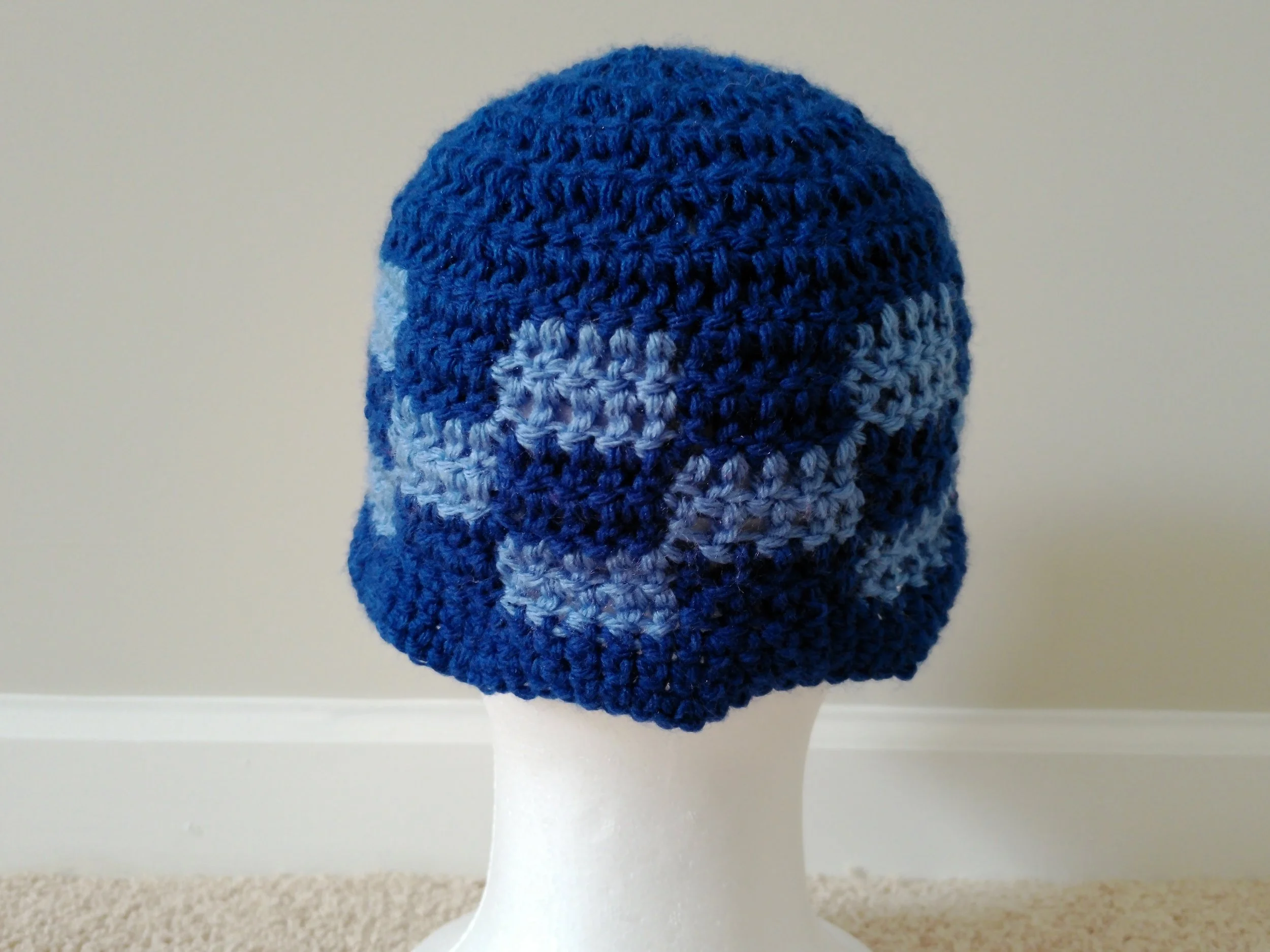 Royal Blue and Light Blue Checkered Bucket Hat_Back.JPG