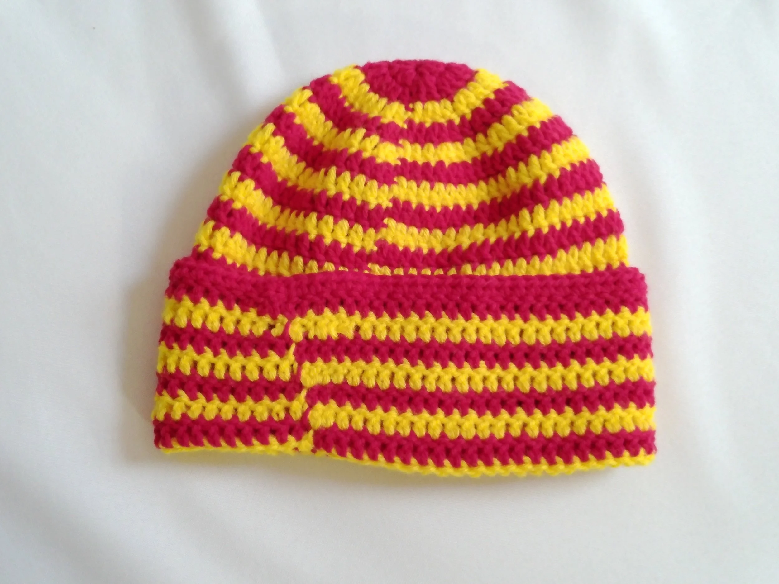 Long Red and Yellow Striped Beanie_Back 1_Landscape.JPG