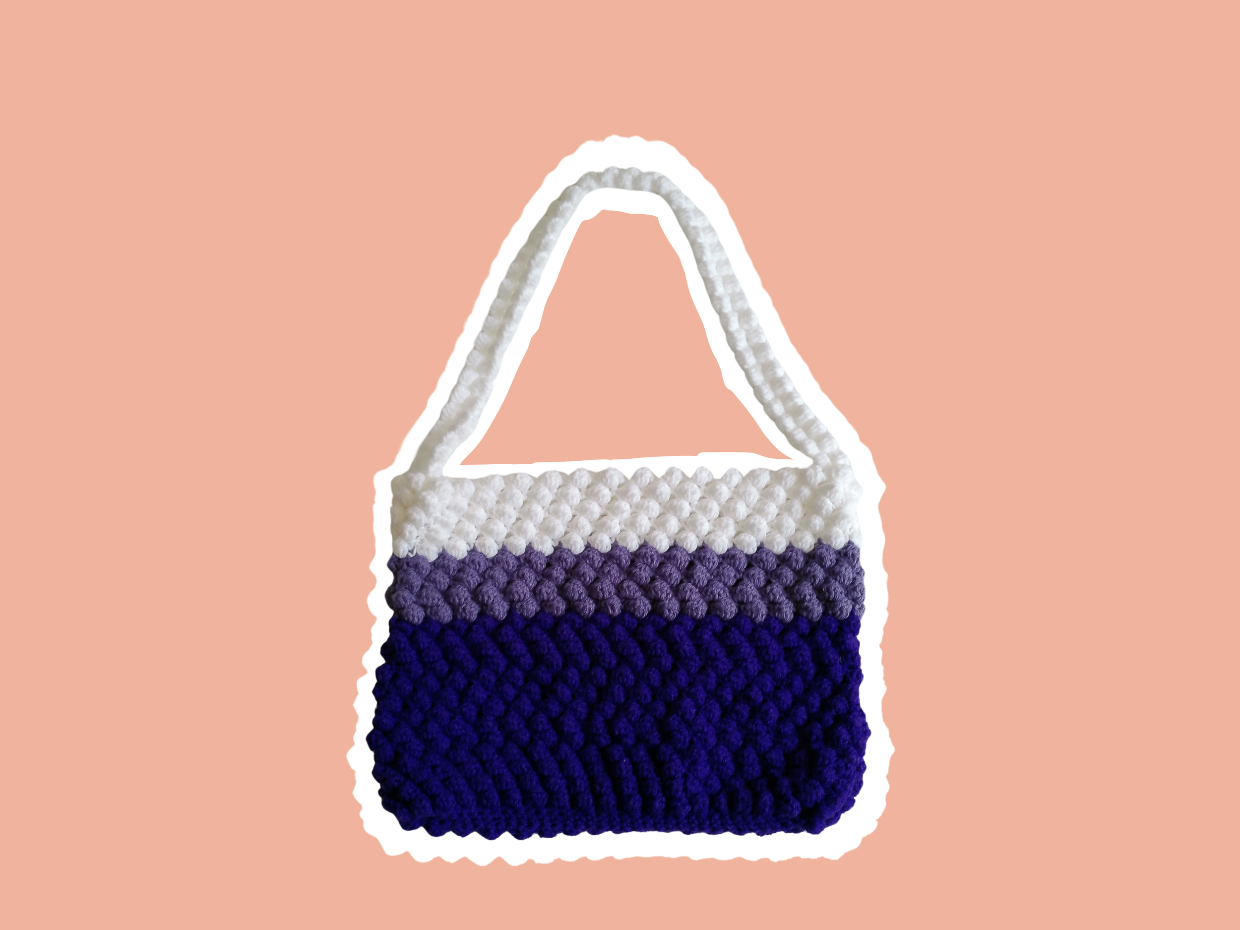 Purple Lavender and White Bubble Tote Bag