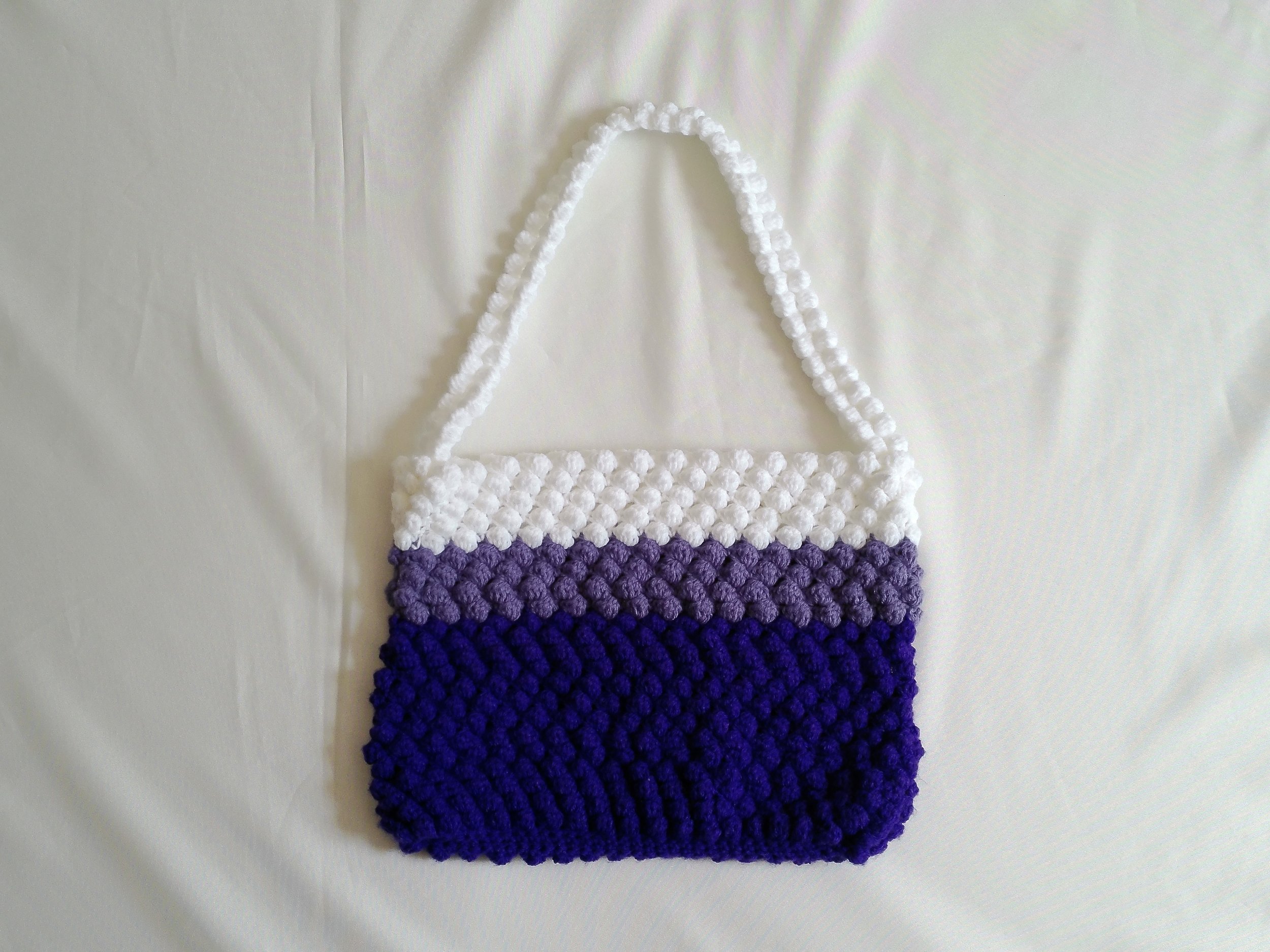 Purple Light Purple White Bubble Tote Bag_Front 1_Landscape.JPG