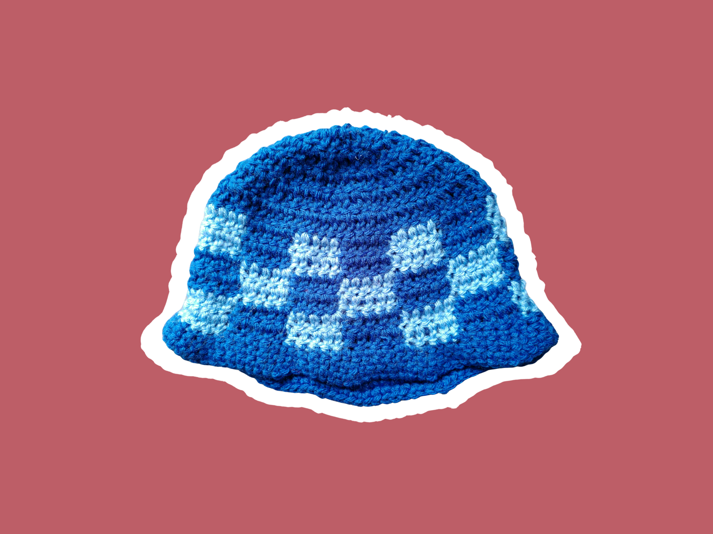 Royal Blue and Light Blue Checkered Bucket Hat