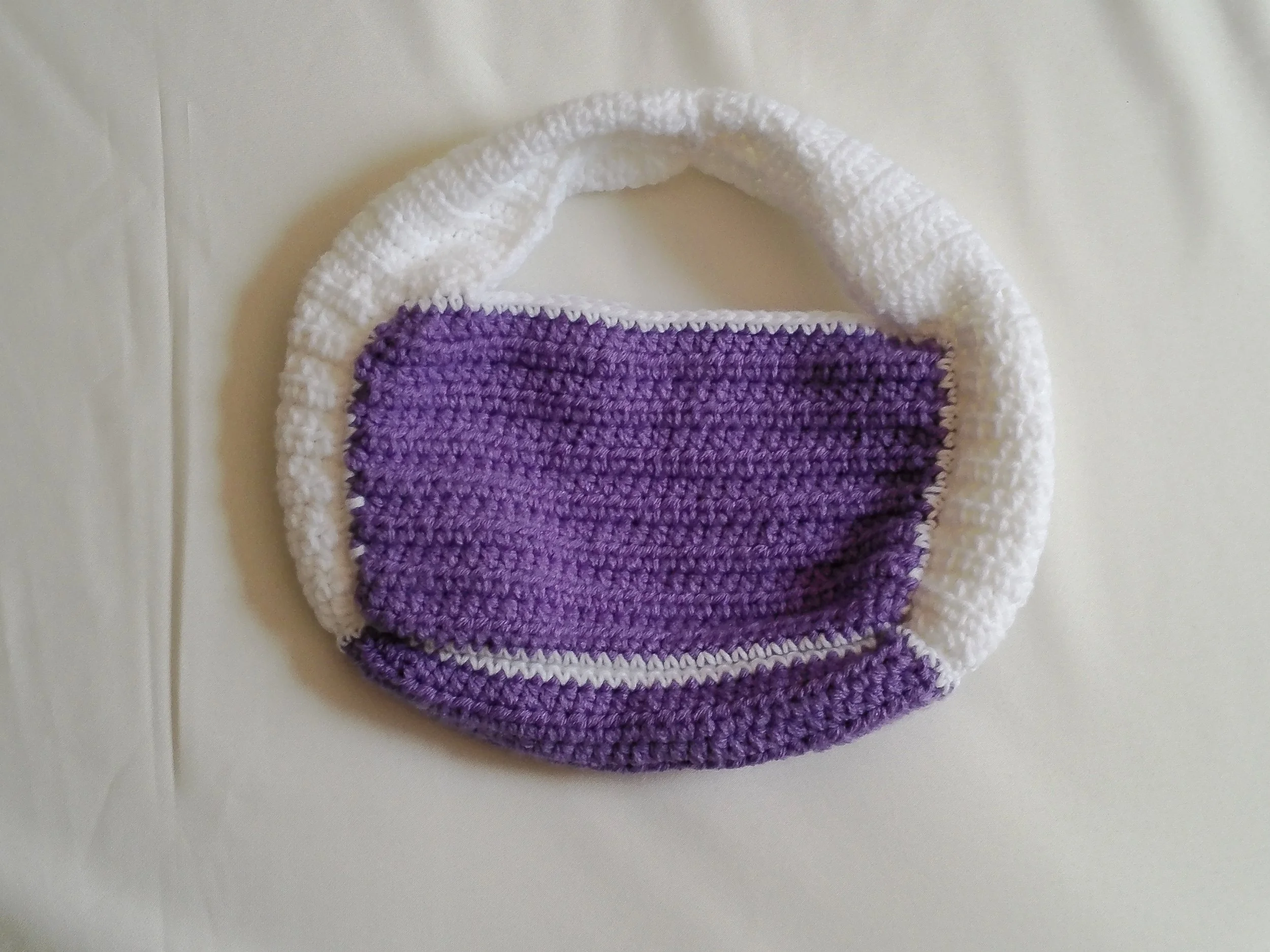 Lavendar and White Donut Inspired Bag_Back 1_Landscape.JPG
