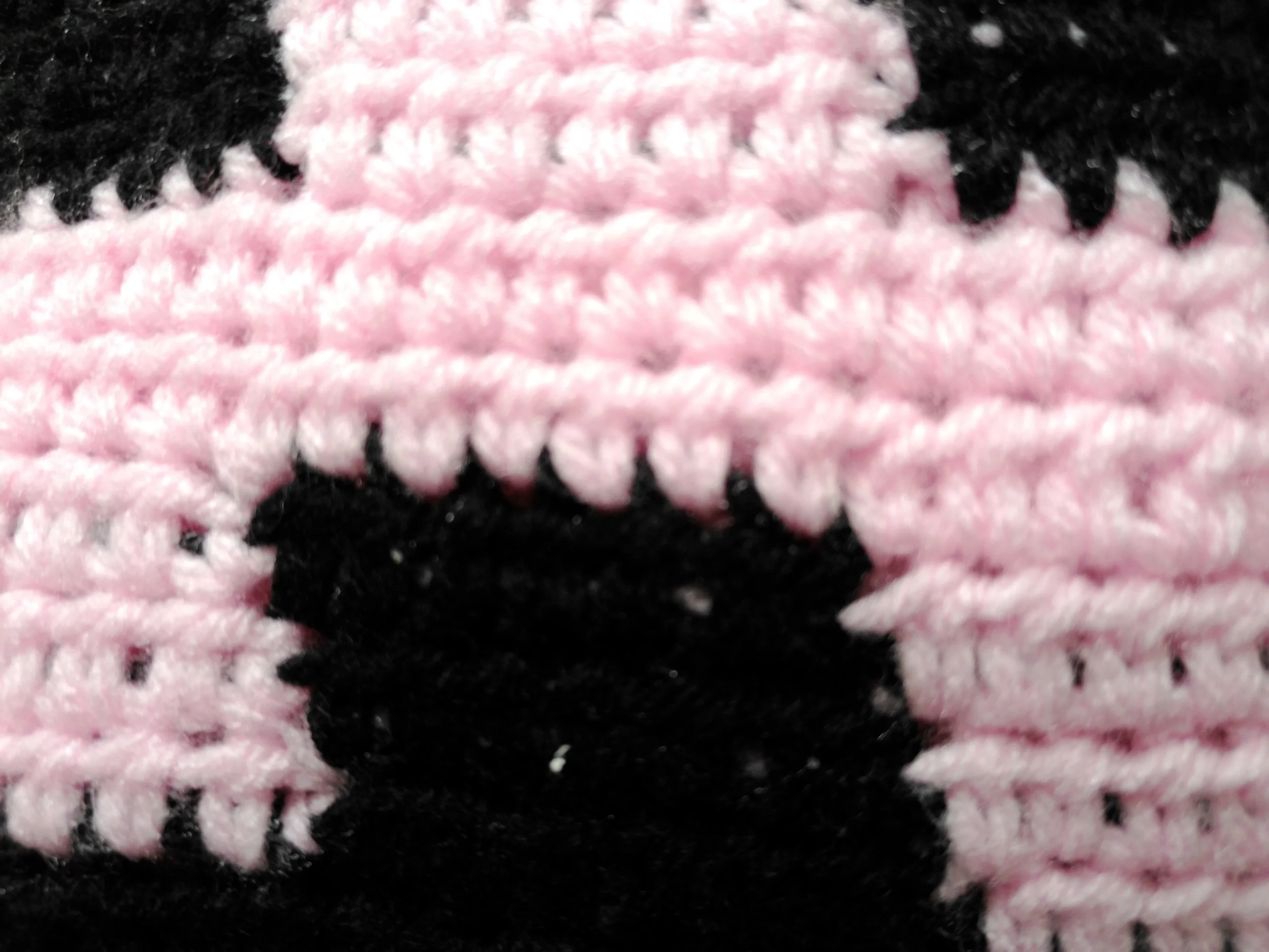 Pink and Black H Checkered Mini Pillow_Texture.JPG