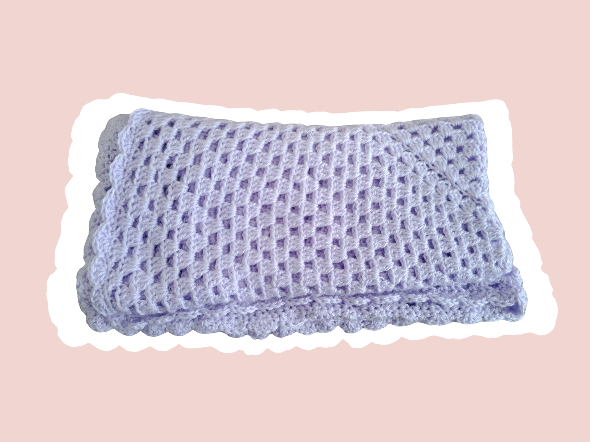 Lavender Crochet Baby Blanket