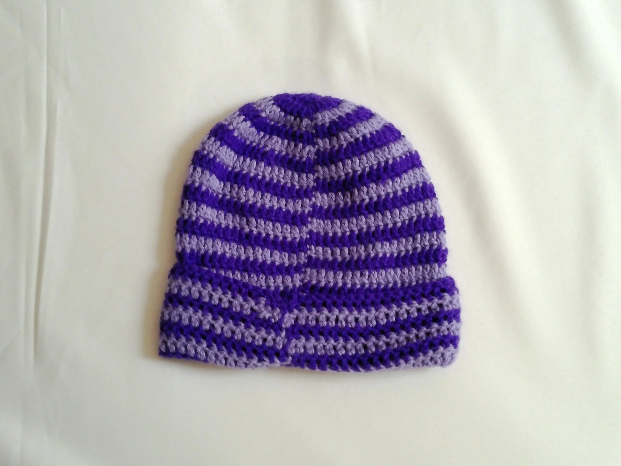 Dark Purple and Lavendar Striped Beanie_Back 2_Landscape.JPG