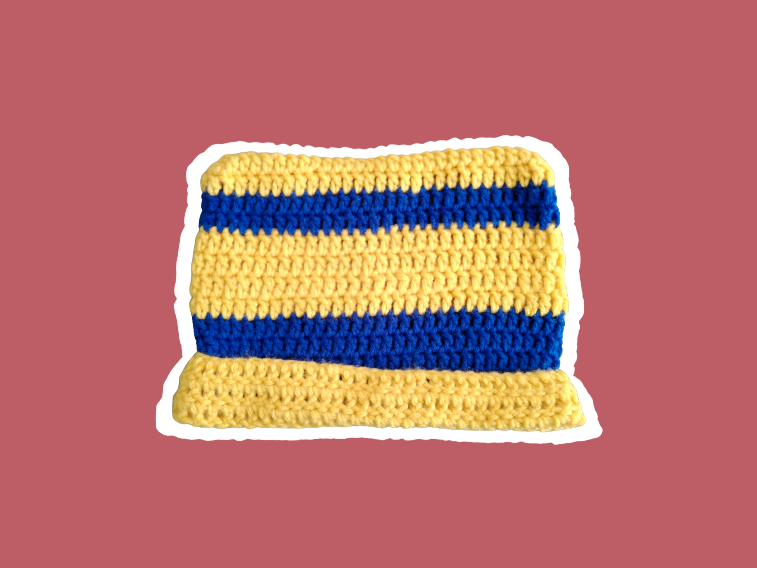 Yellow and Royal Blue Crochet Cat Beanie_Chunky Crochets.png
