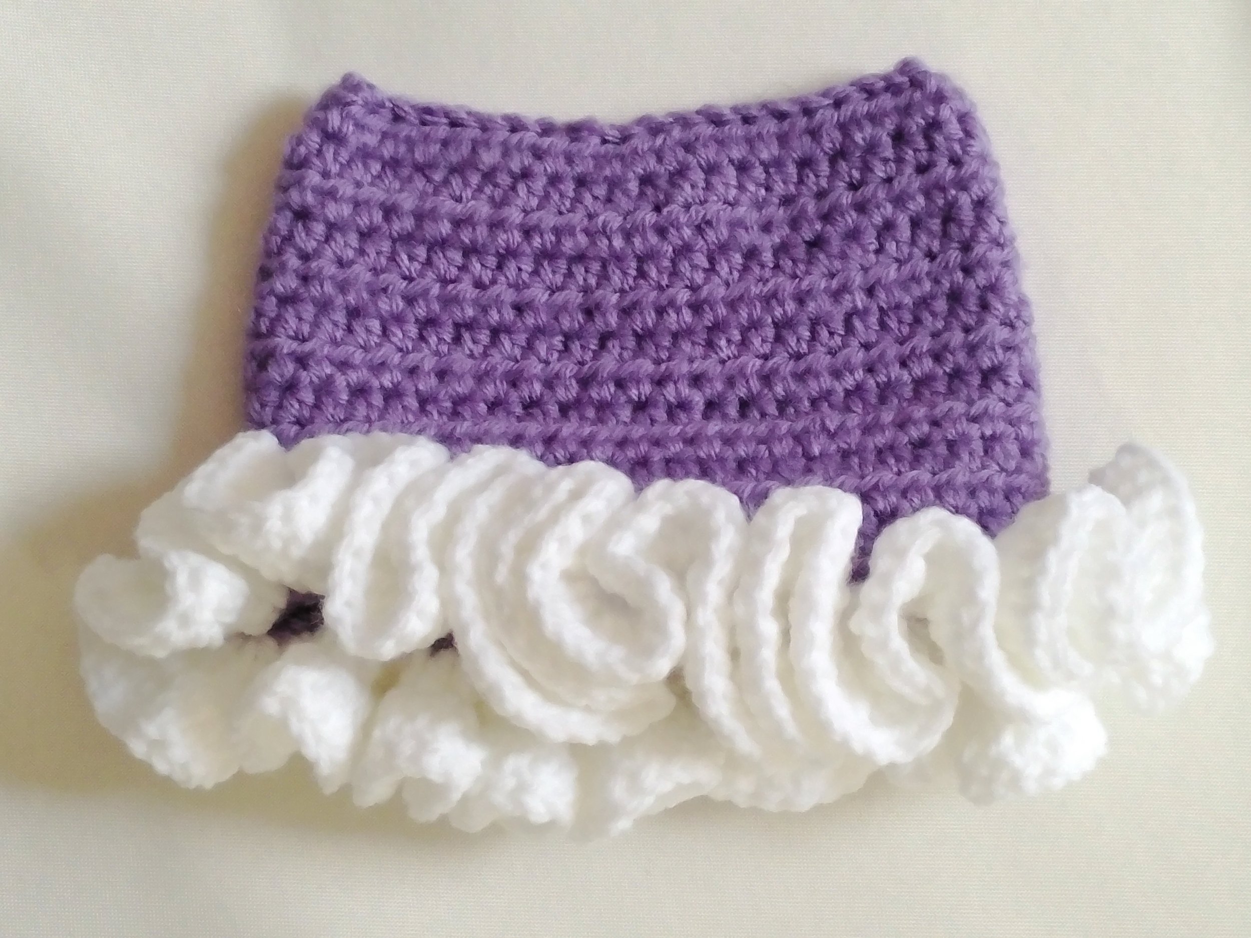 Lavendar and White Cat Ruffle Beanie_Front 2_Landscape.JPG.JPG