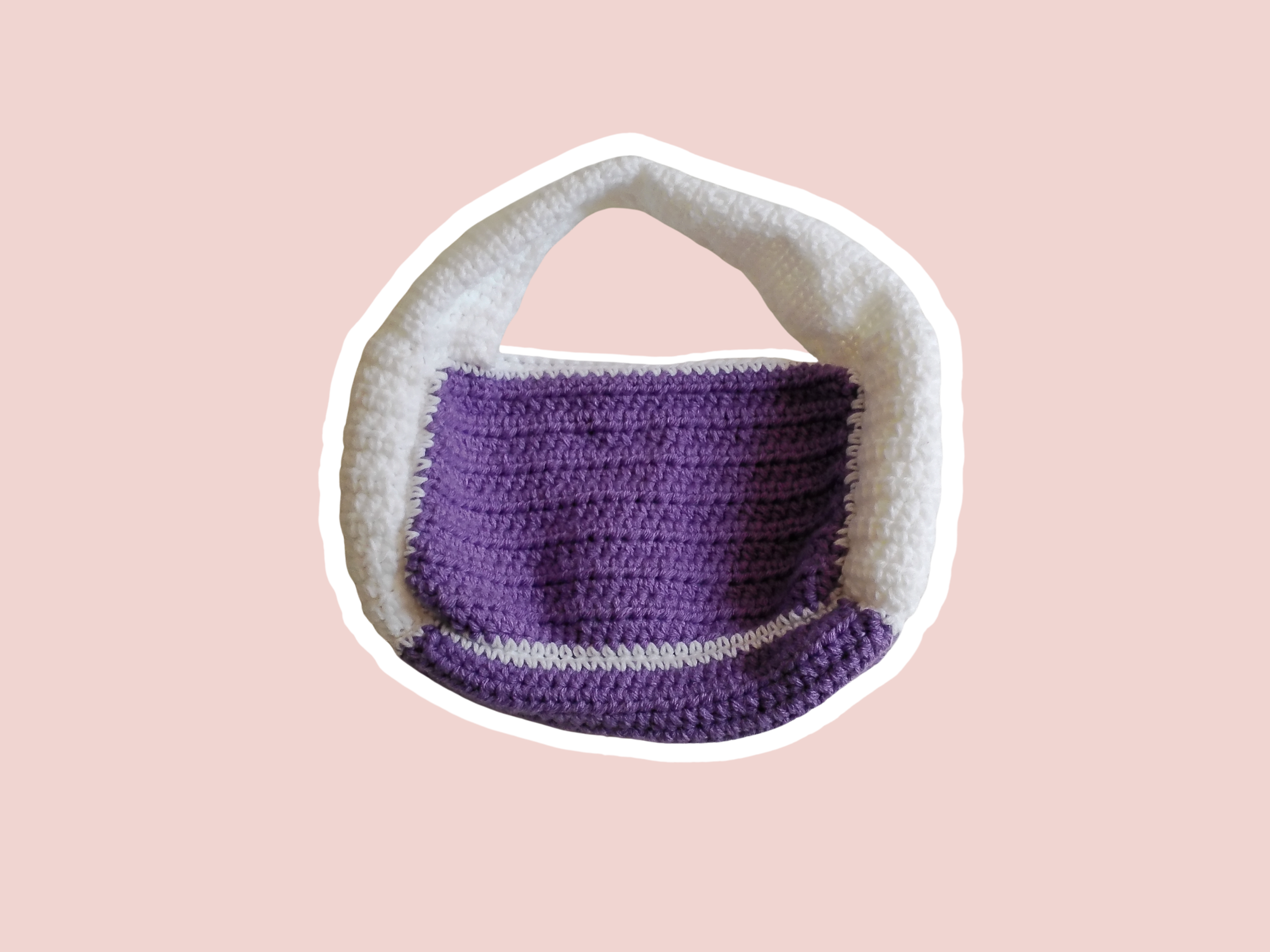 Lavender and White Donut Inspired Bag