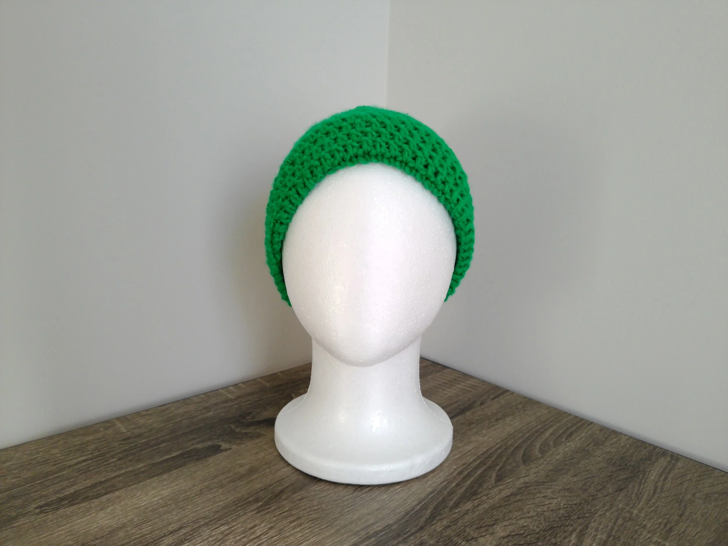 Green Crochet Beanie_Front 6.JPG