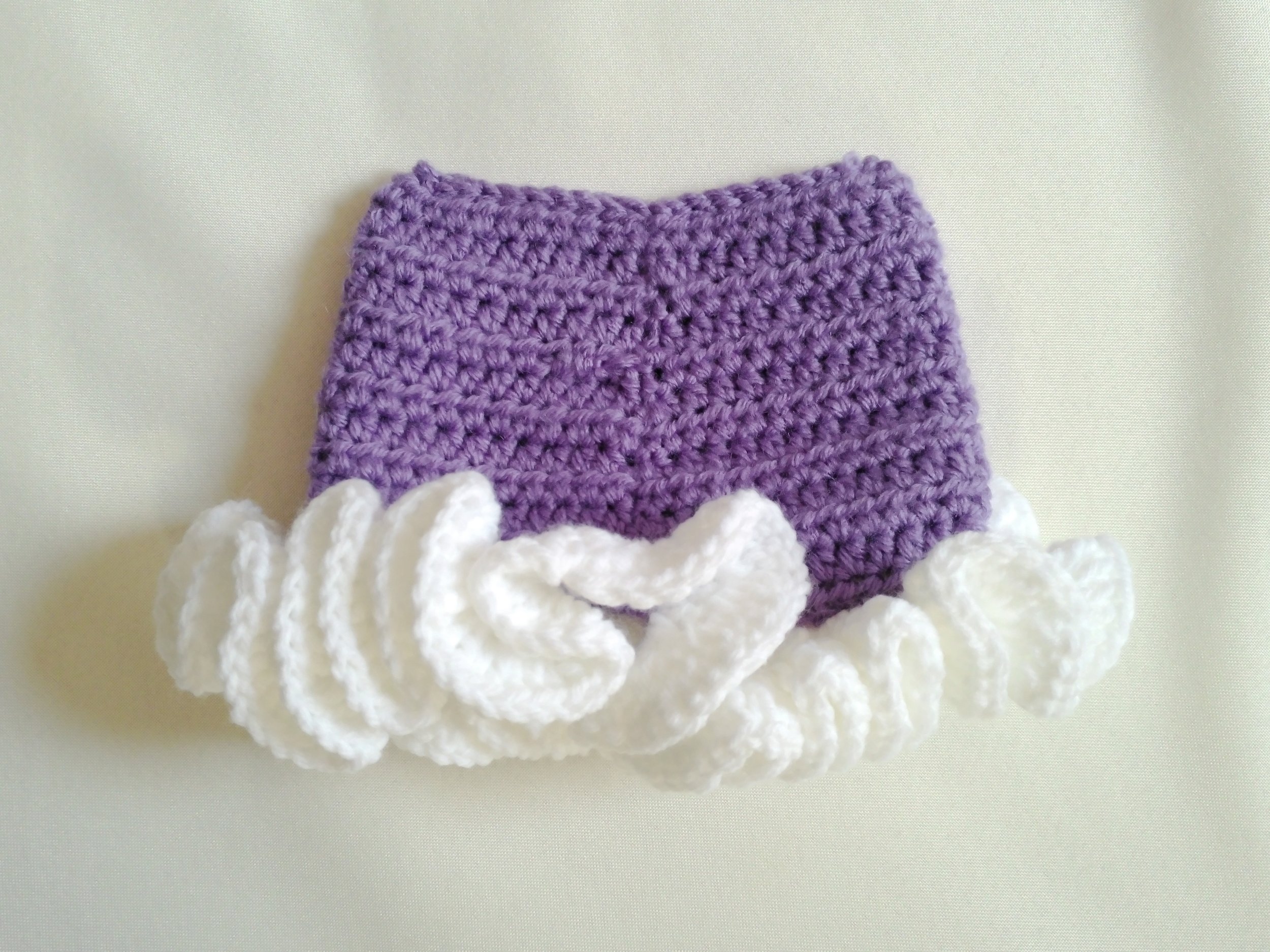 Lavendar and White Cat Ruffle Beanie_Back 1_Landscape.JPG.JPG