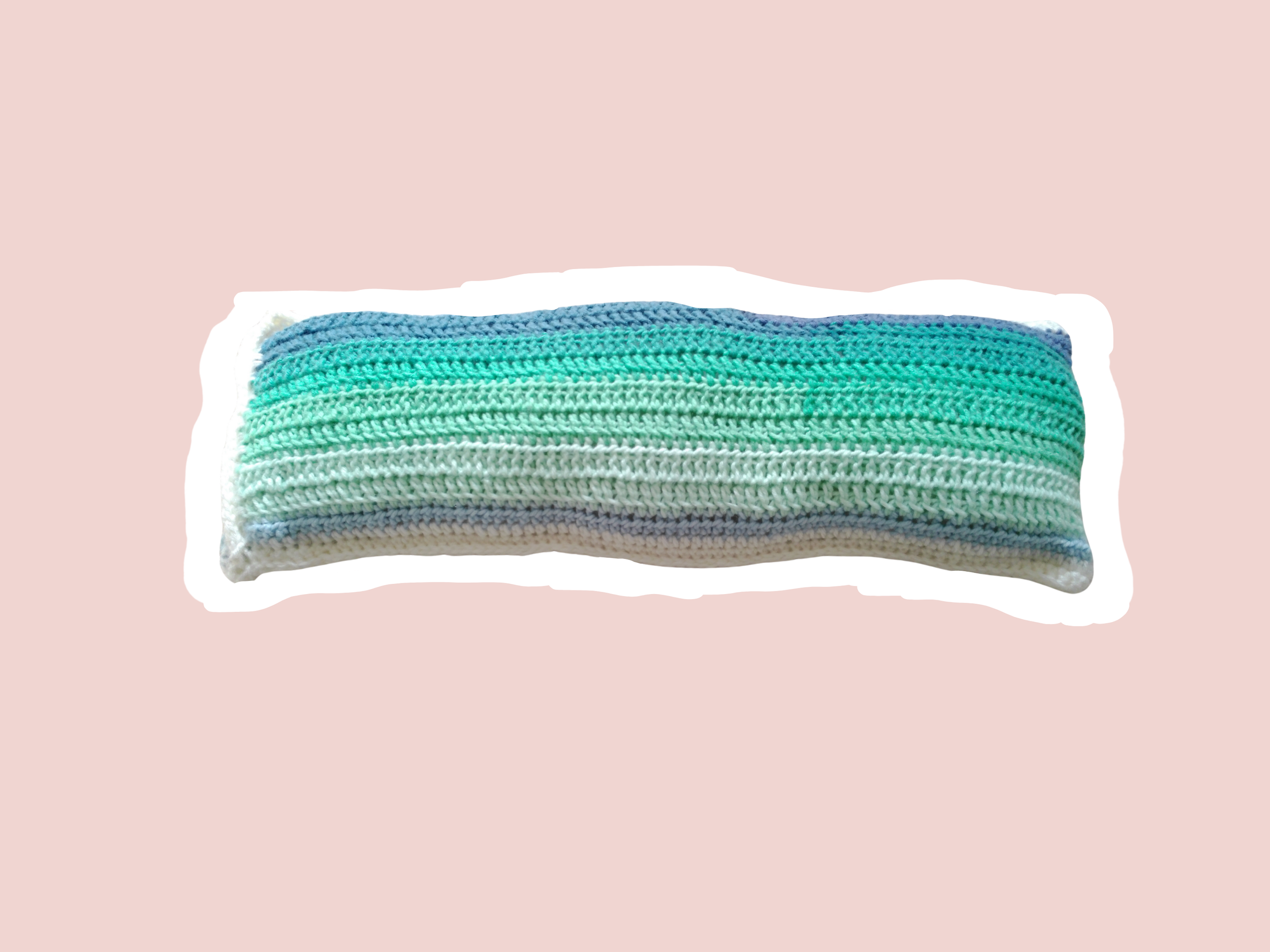Sea Green and Blue Throw Pillow