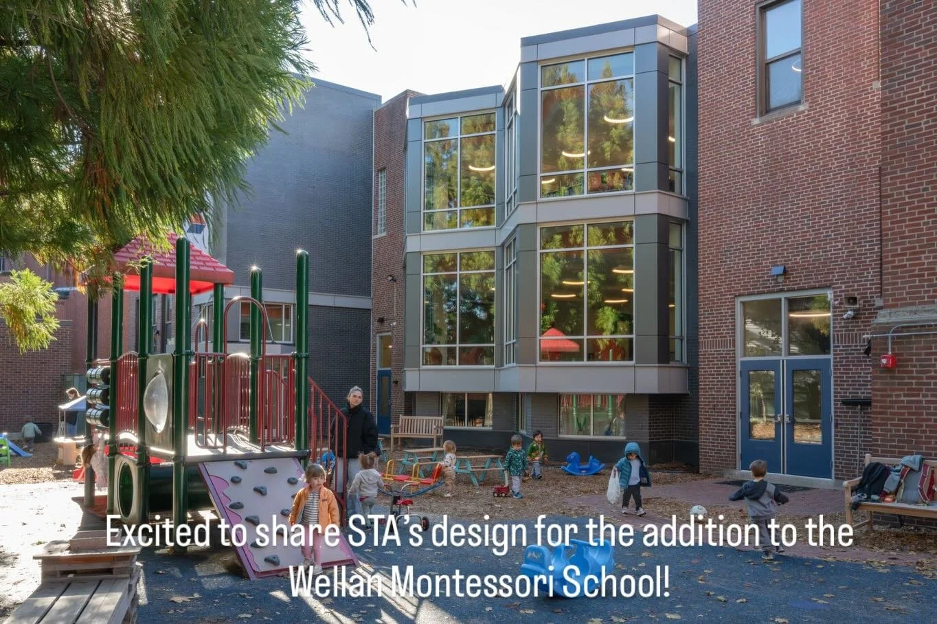 Excited to share @sta_design &lsquo;s design for the addition to the @wellanmontessori school!