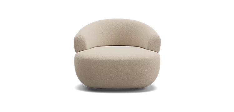 Minimalist upholstered chair in a quiet, private setting