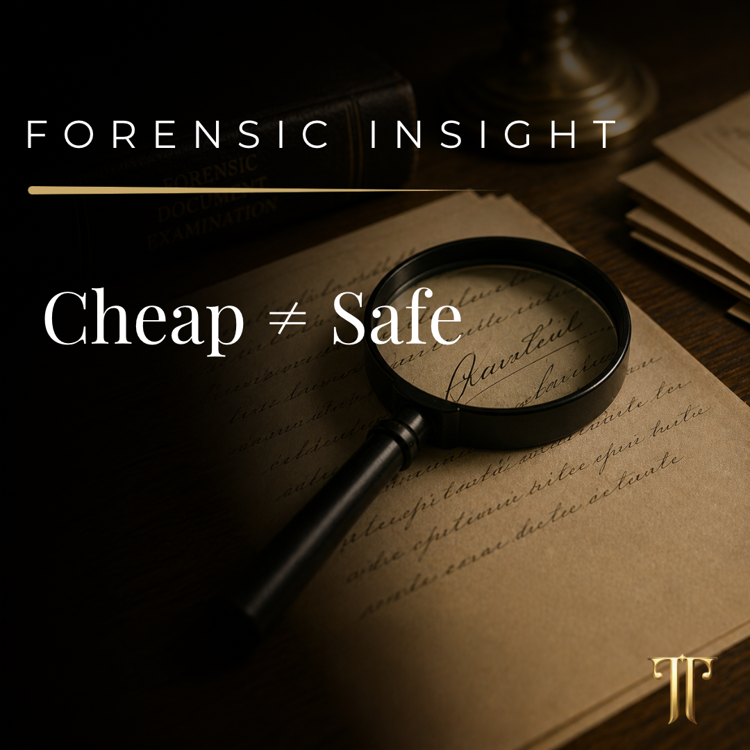 Why Cheap Handwriting Experts Can Destroy Your Case