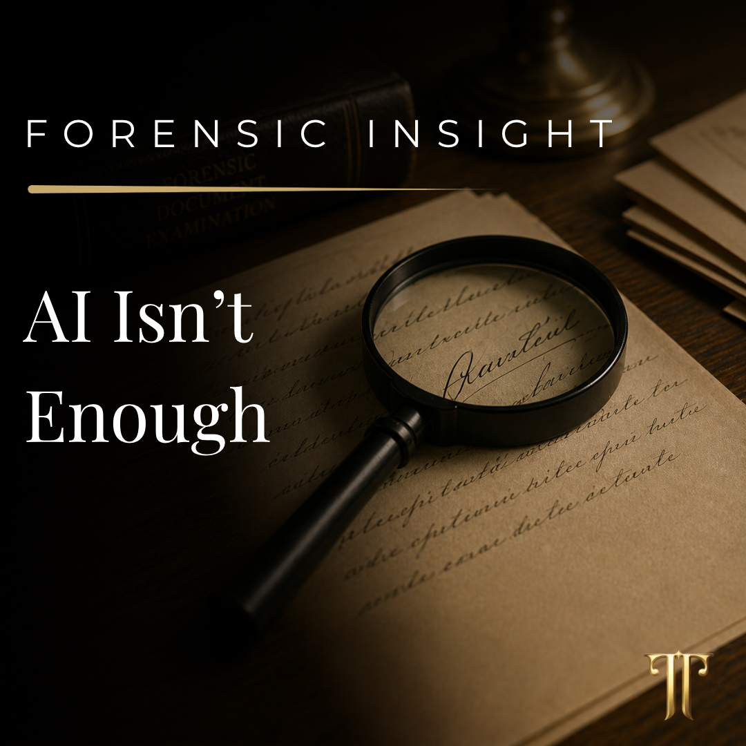 Why AI Cannot Replace a Forensic Handwriting Expert