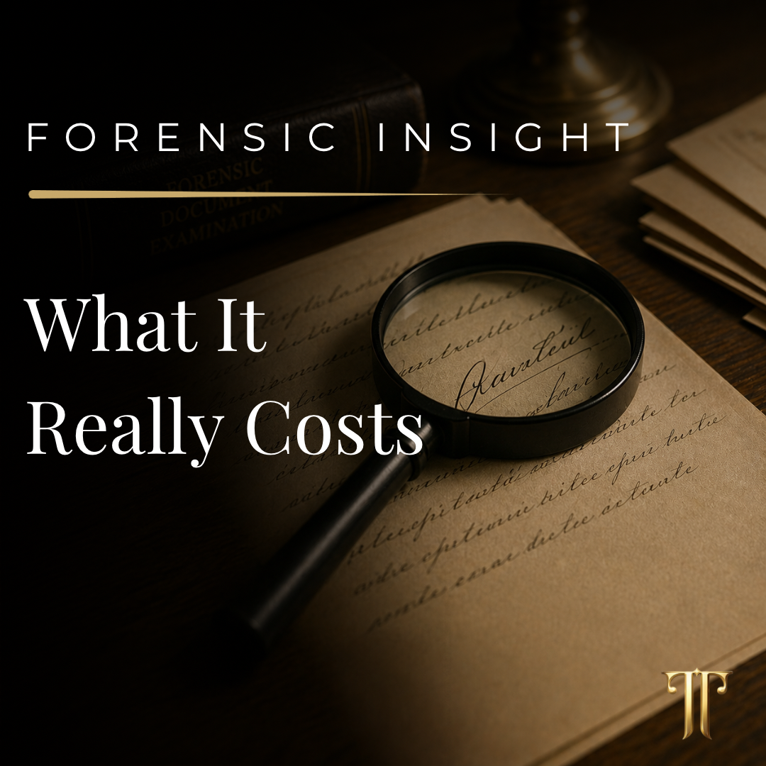The Cost of a Forensic Handwriting Expert: What Attorneys &amp; Clients Should Expect
