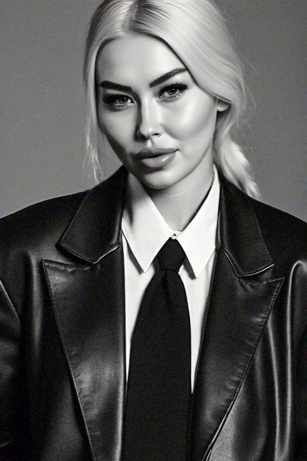 Tigerlily Taylor, forensic handwriting expert and media commentator, in black-and-white professional portrait.