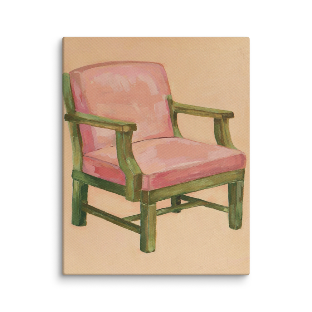 Senate Chair in Pink Print on Canvas