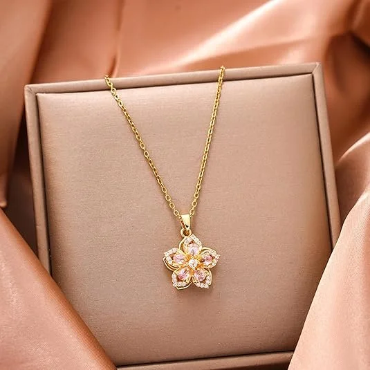 Gold Flower Fidget Necklace MBS