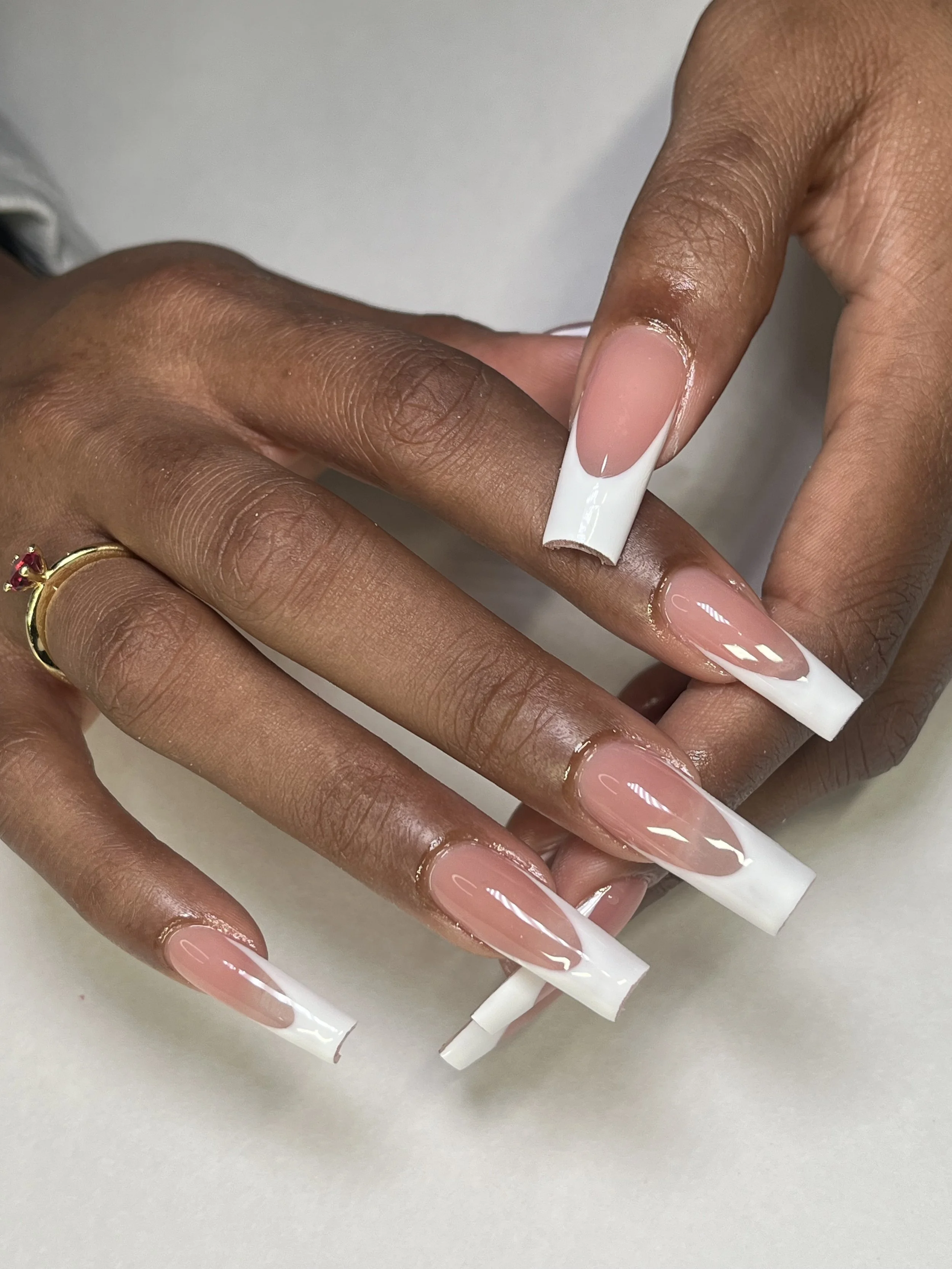 Long Gel-X French Tip