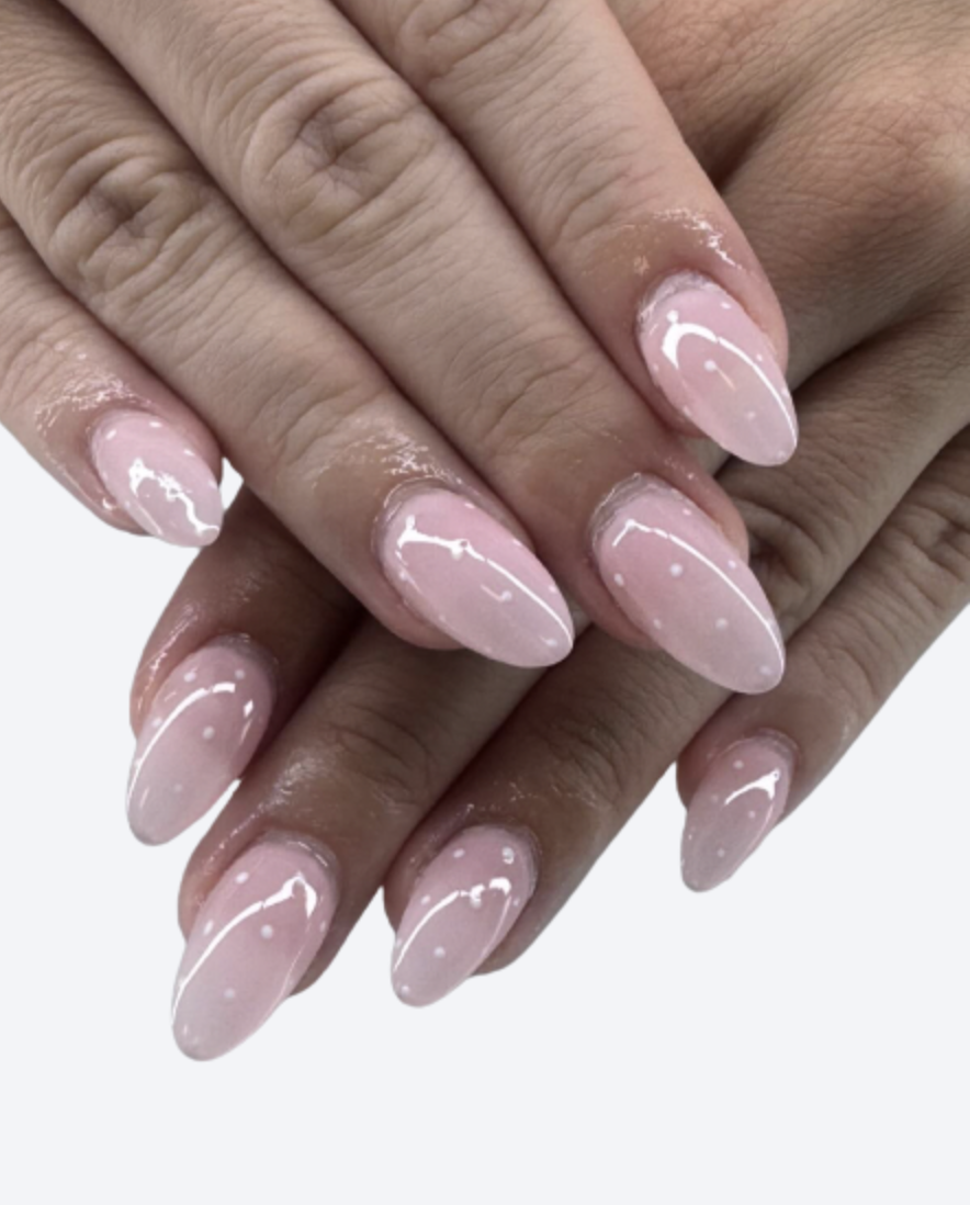 Sheer Pink Polka Set